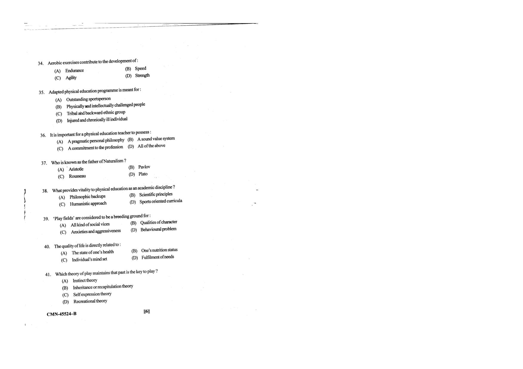 KUET 2023 M.P.Ed Question Paper - Page 49