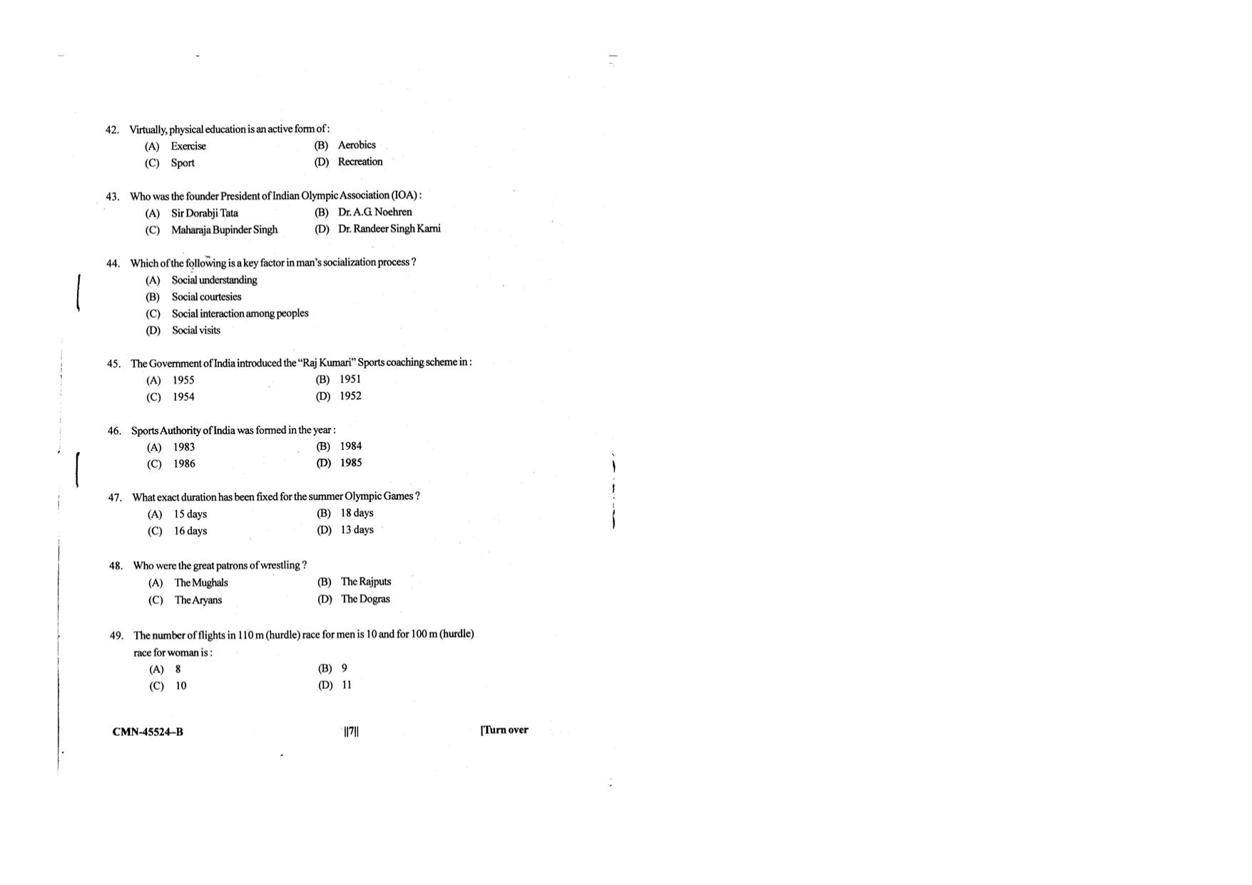 KUET 2023 M.P.Ed Question Paper - Page 50