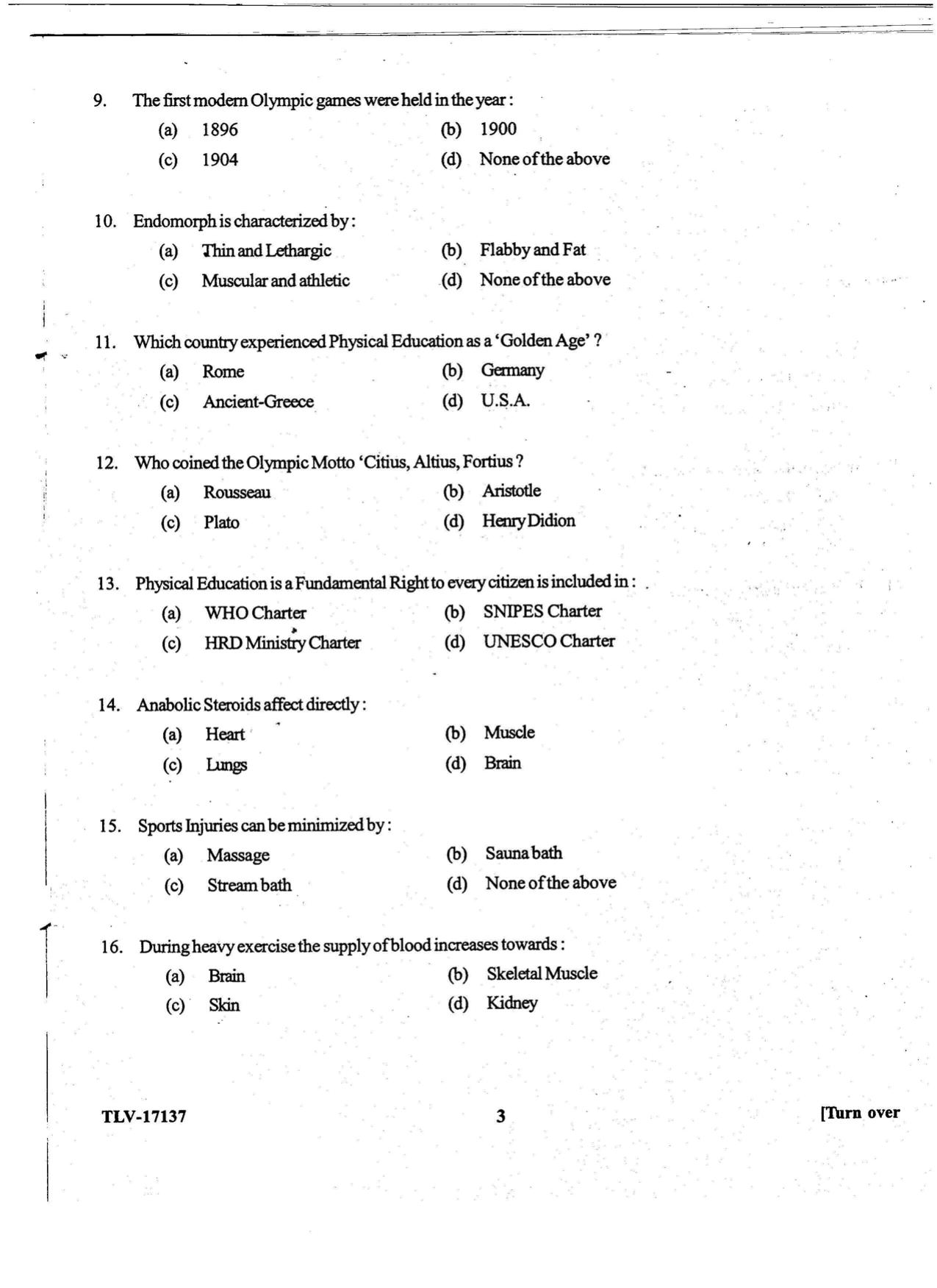 KUET 2023 M.P.Ed Question Paper - Page 54