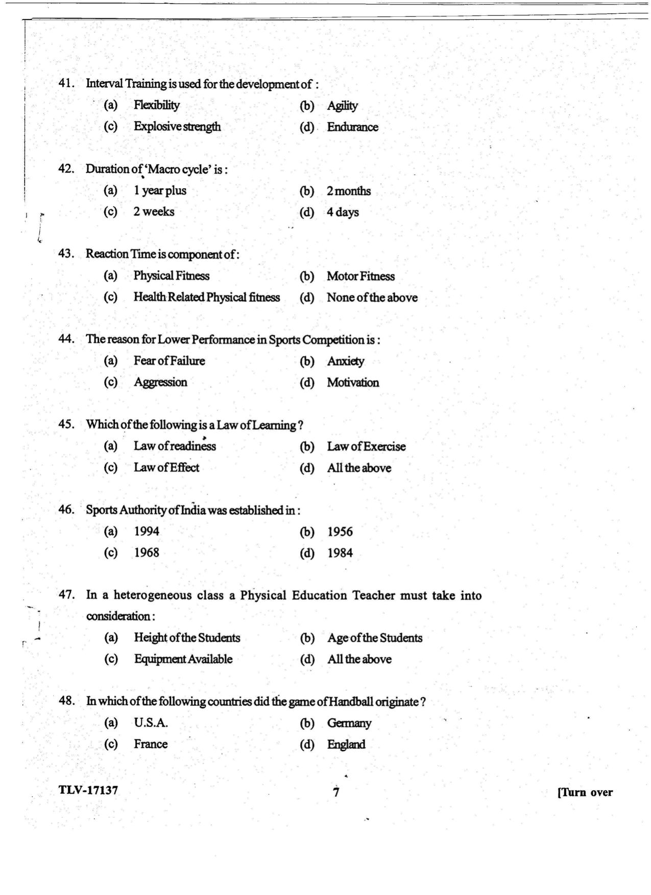 KUET 2023 M.P.Ed Question Paper - Page 57