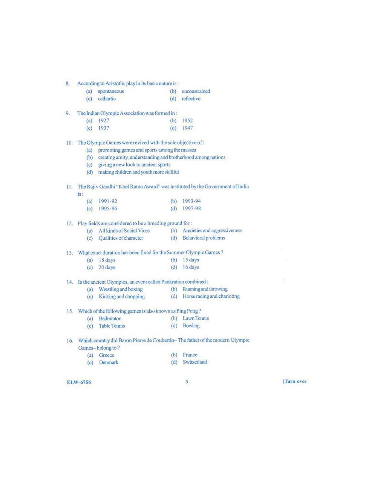 KUET 2023 M.P.Ed Question Paper - Page 62