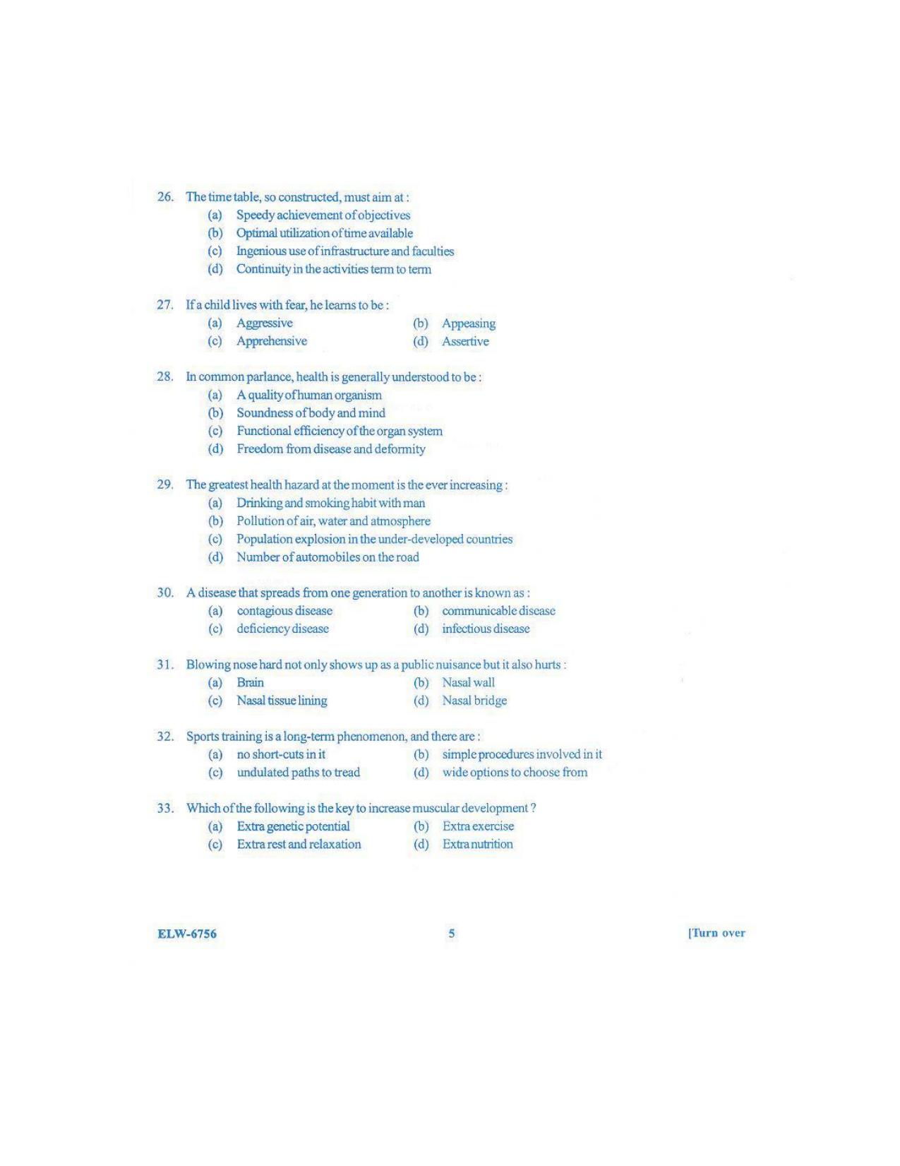 KUET 2023 M.P.Ed Question Paper - Page 64