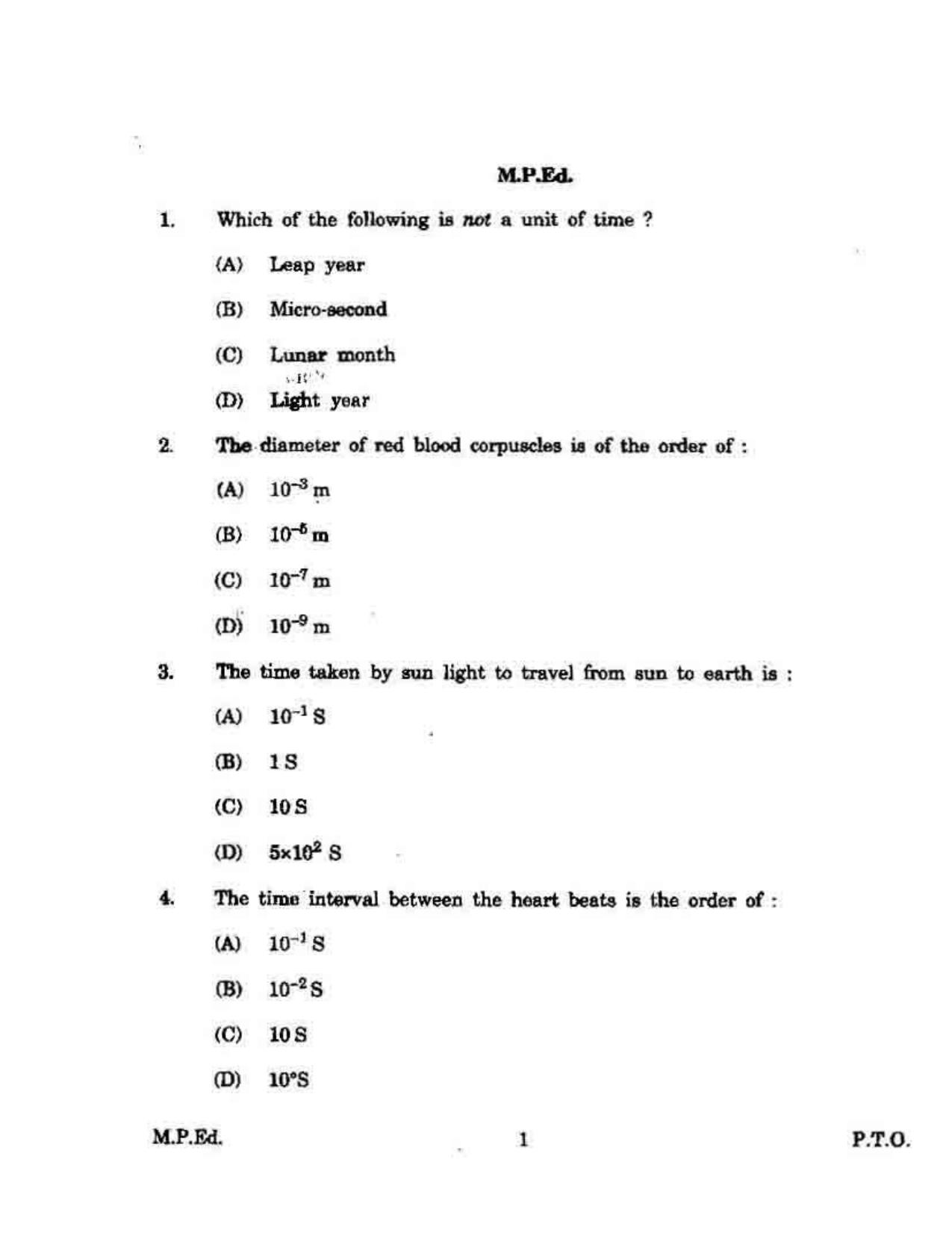 KUET 2023 M.P.Ed Question Paper - Page 68