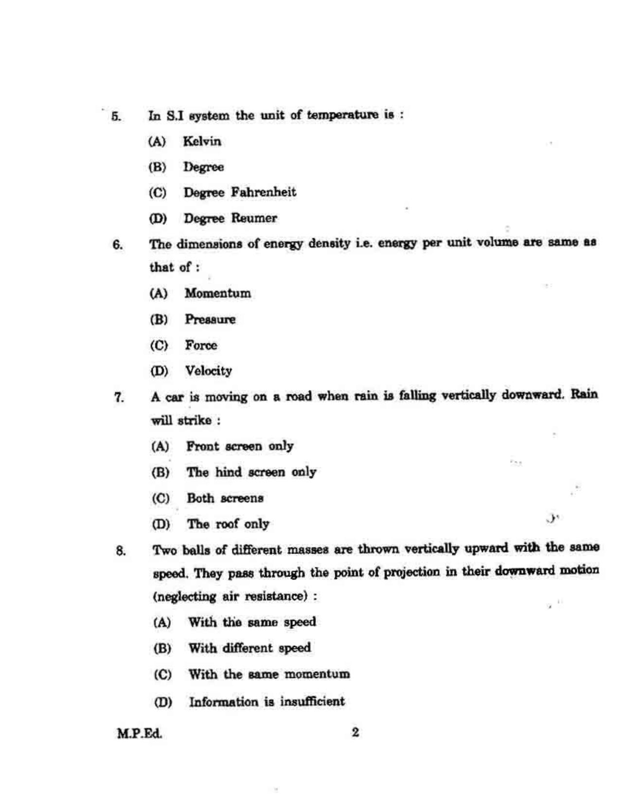 KUET 2023 M.P.Ed Question Paper - Page 69