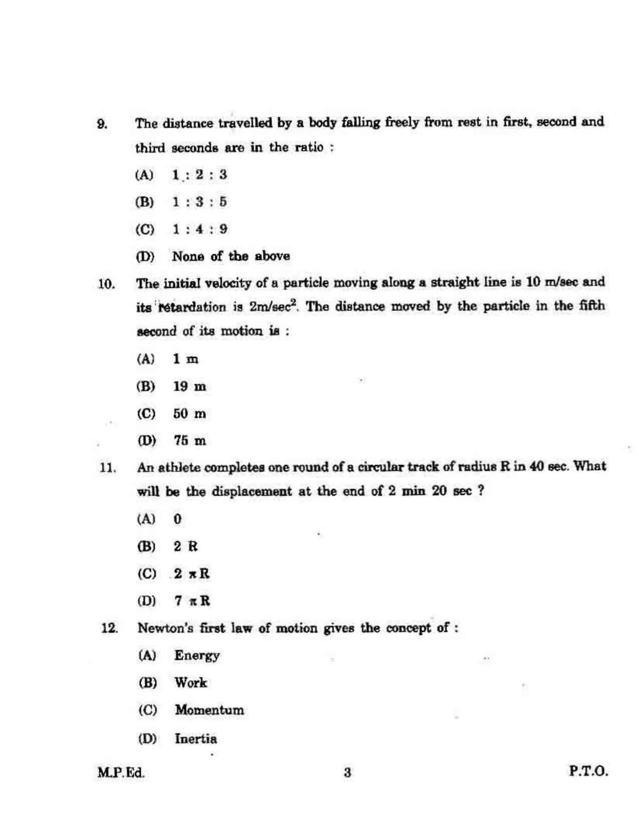 KUET 2023 M.P.Ed Question Paper - Page 70