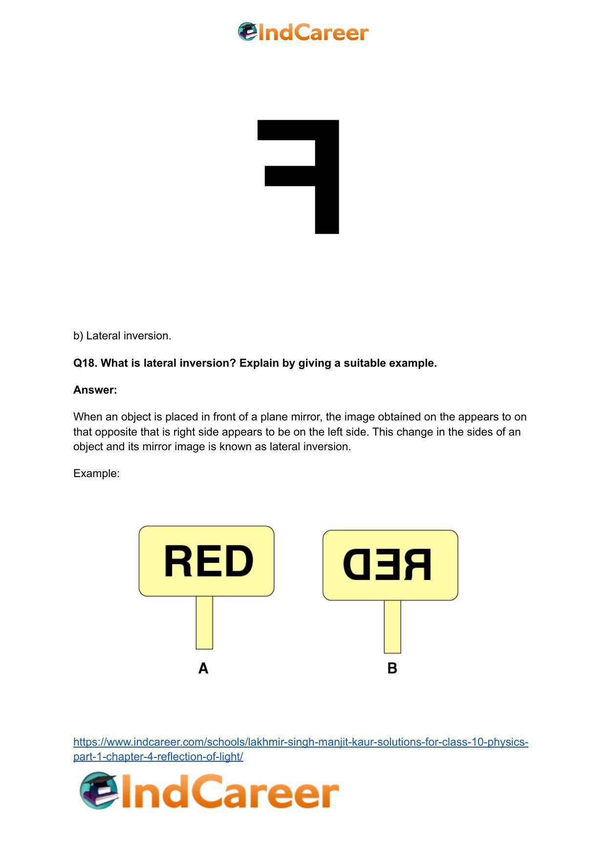 Lakhmir Singh Manjit Kaur Solutions for Class 10 Physics (Part 1) Chapter 4- Reflection of Light - Page 6