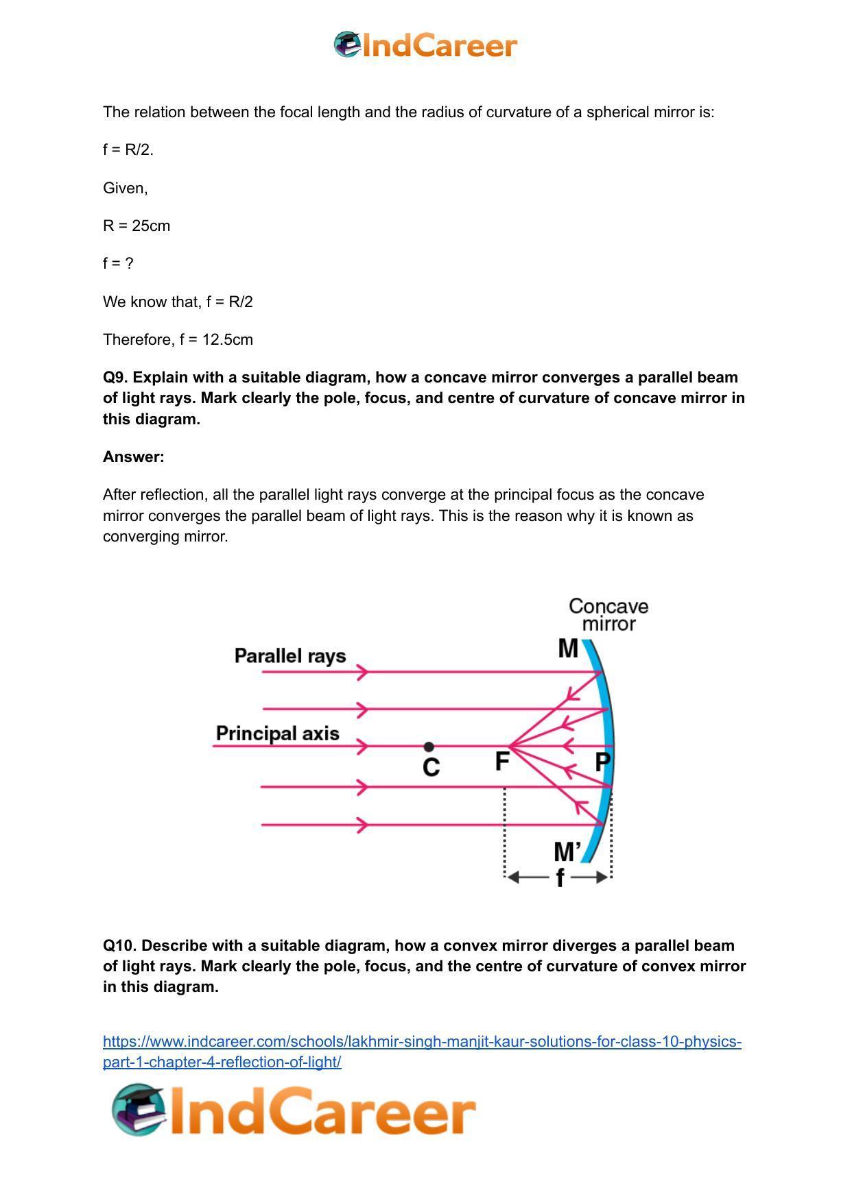 Lakhmir Singh Manjit Kaur Solutions for Class 10 Physics (Part 1) Chapter 4- Reflection of Light - Page 19