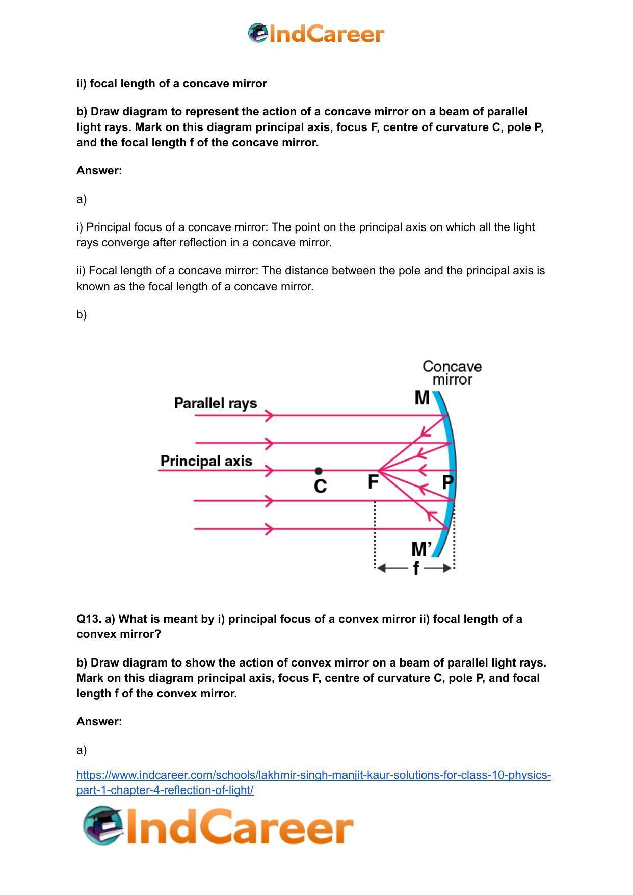 Lakhmir Singh Manjit Kaur Solutions for Class 10 Physics (Part 1) Chapter 4- Reflection of Light - Page 22