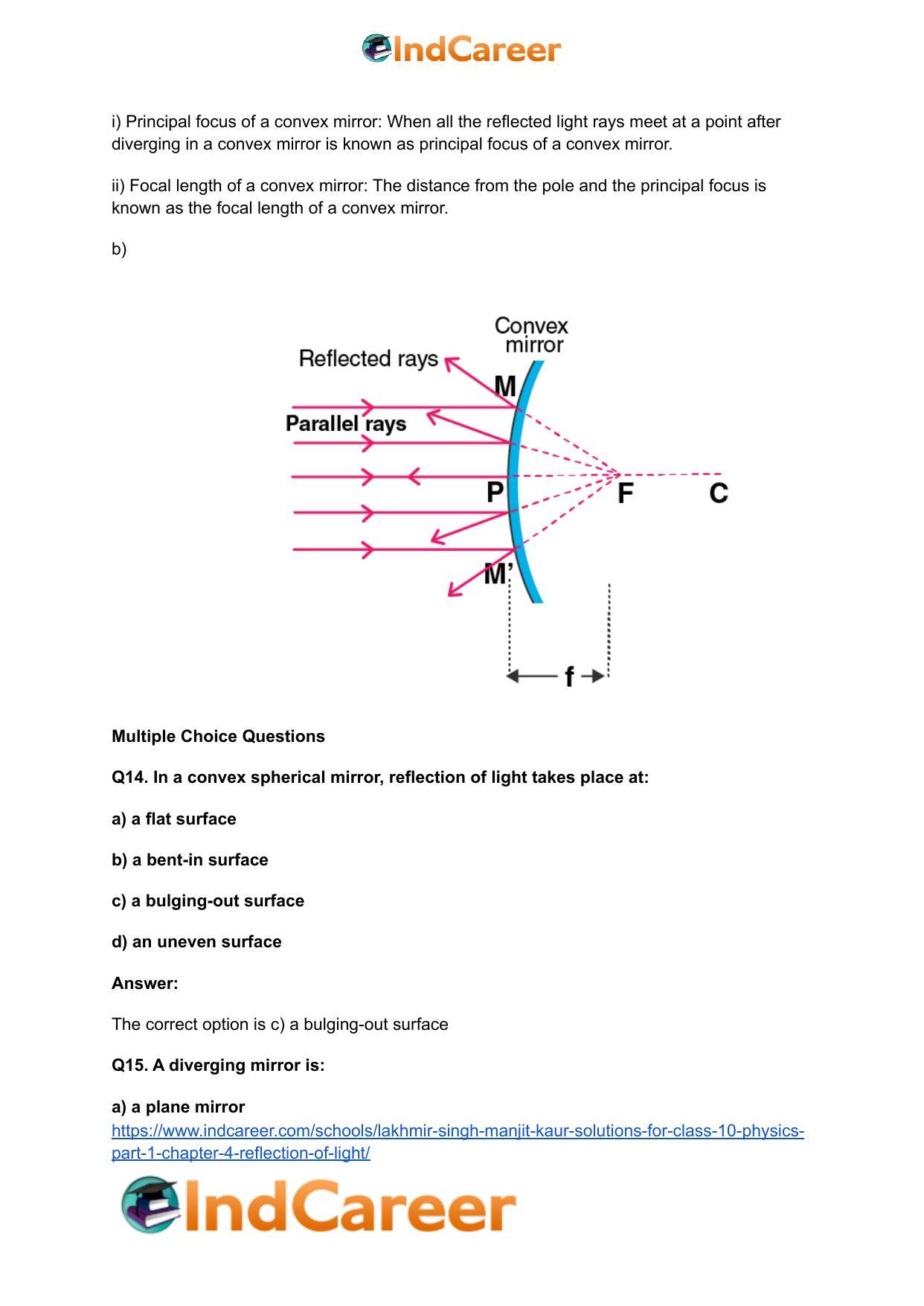 Lakhmir Singh Manjit Kaur Solutions for Class 10 Physics (Part 1) Chapter 4- Reflection of Light - Page 23