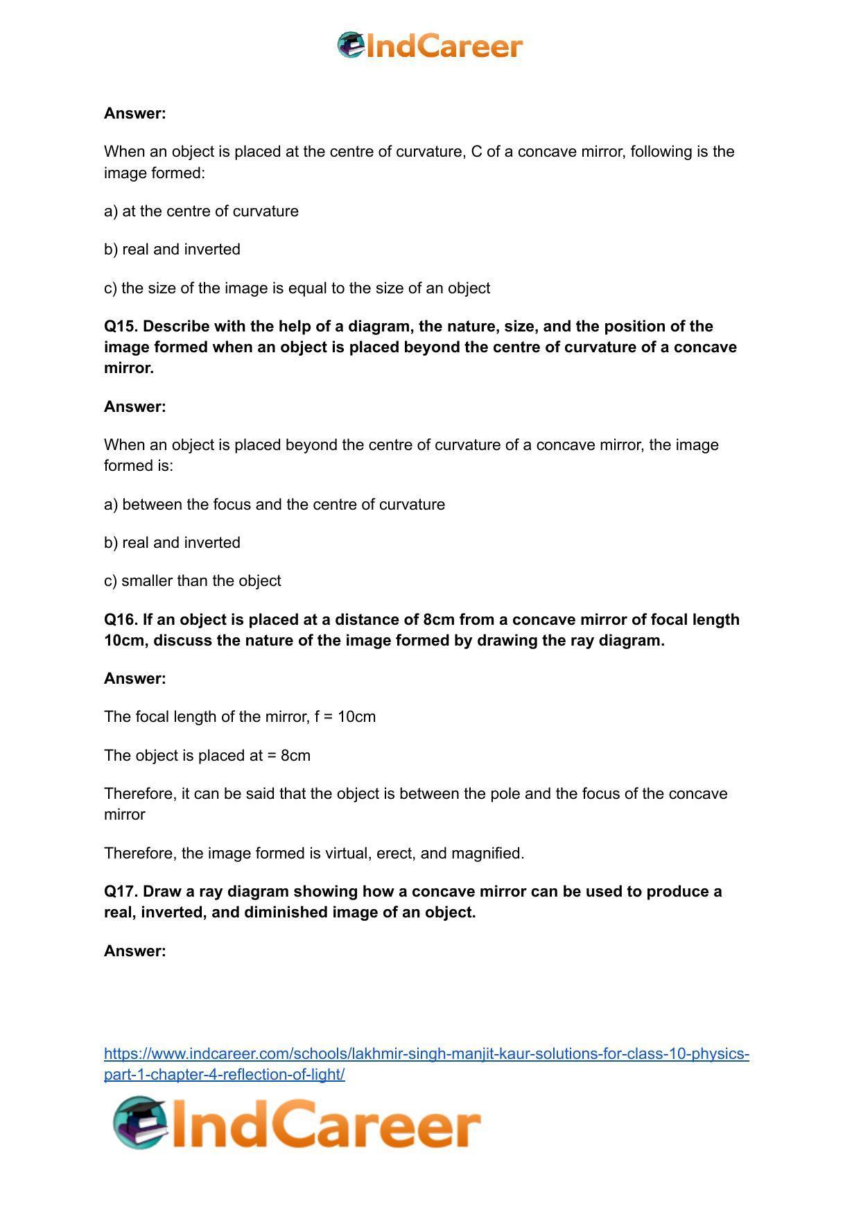 Lakhmir Singh Manjit Kaur Solutions for Class 10 Physics (Part 1) Chapter 4- Reflection of Light - Page 30