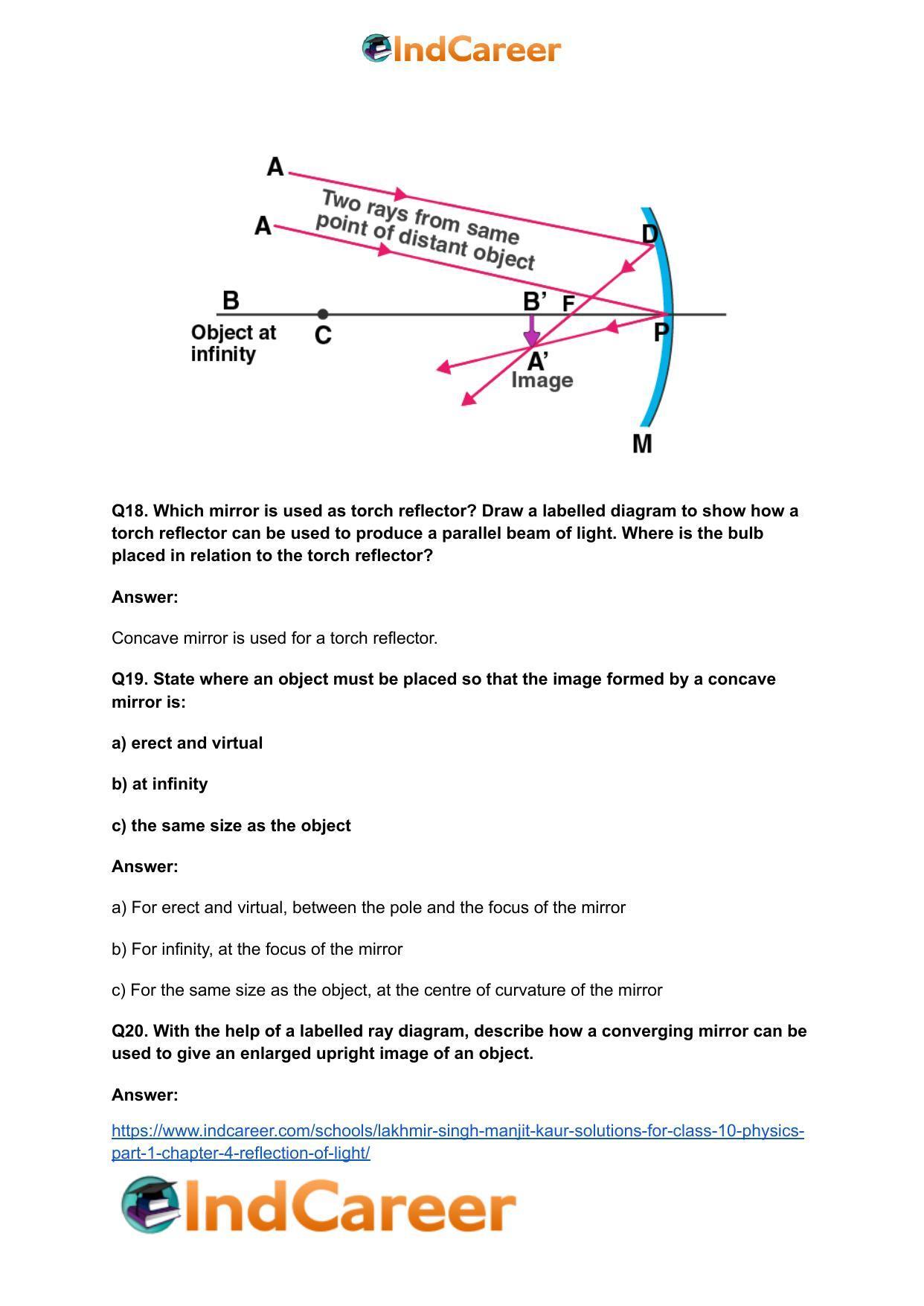 Lakhmir Singh Manjit Kaur Solutions for Class 10 Physics (Part 1) Chapter 4- Reflection of Light - Page 31