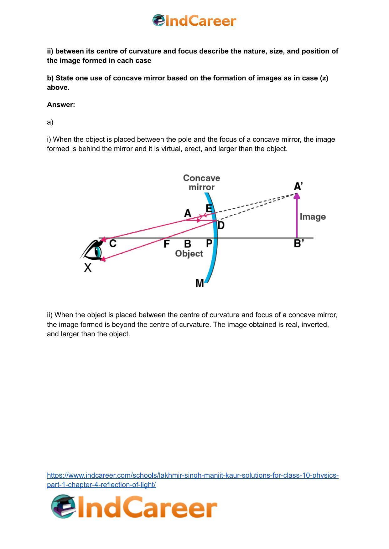Lakhmir Singh Manjit Kaur Solutions for Class 10 Physics (Part 1) Chapter 4- Reflection of Light - Page 35