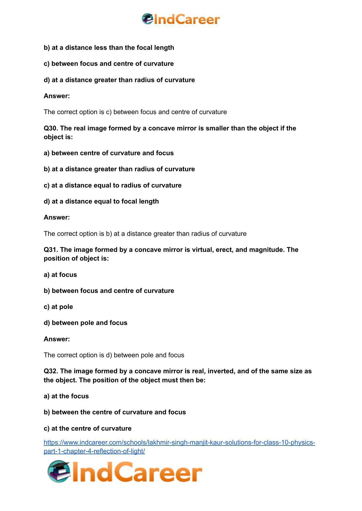 Lakhmir Singh Manjit Kaur Solutions for Class 10 Physics (Part 1) Chapter 4- Reflection of Light - Page 38