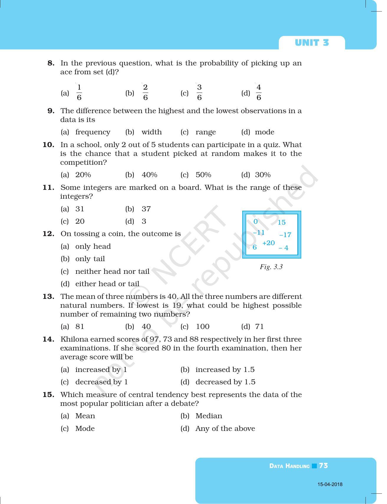 NCERT Exemplar Book for Class 7 Maths: Chapter 3- Data Handling - Page 11