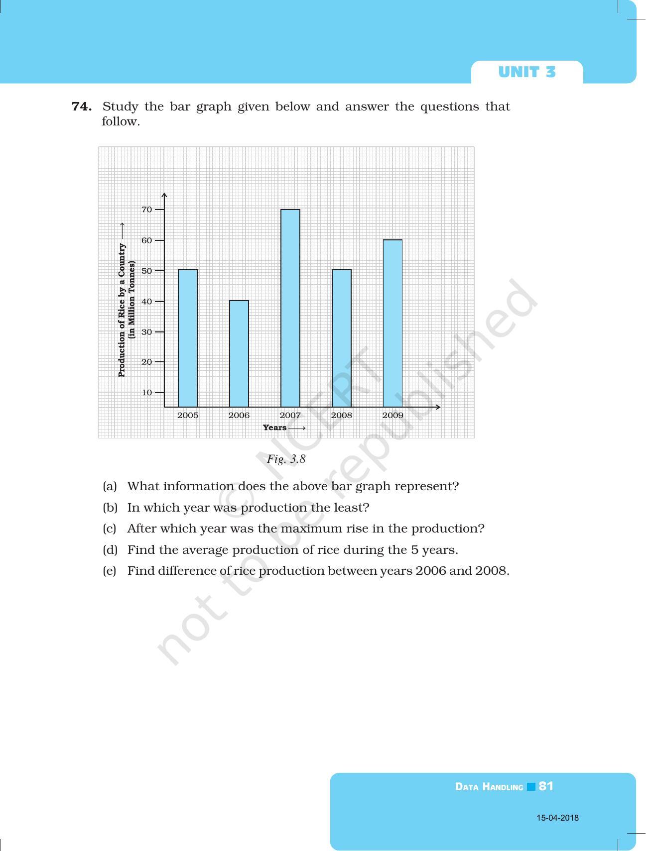 NCERT Exemplar Book for Class 7 Maths: Chapter 3- Data Handling - Page 19