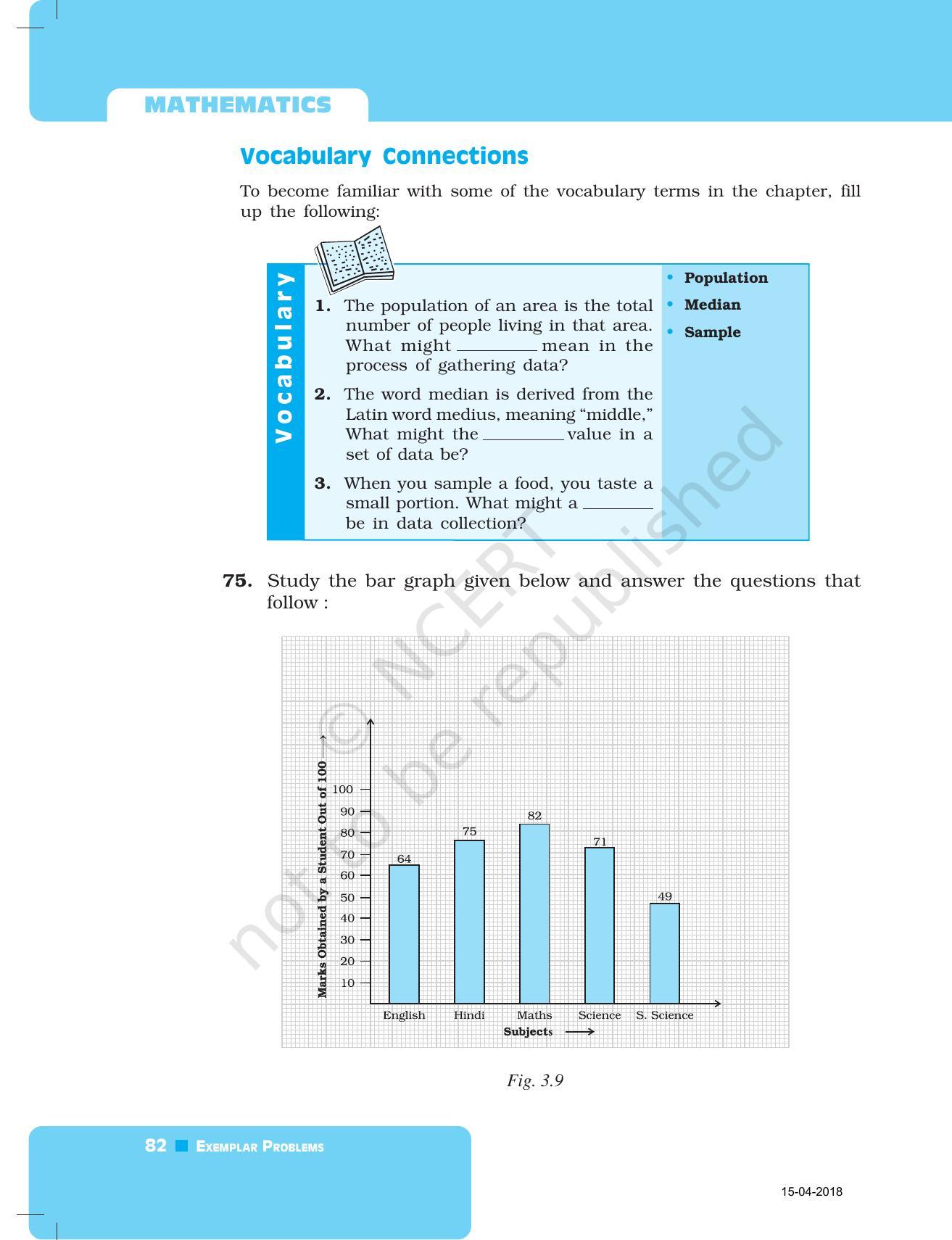 NCERT Exemplar Book for Class 7 Maths: Chapter 3- Data Handling - Page 20