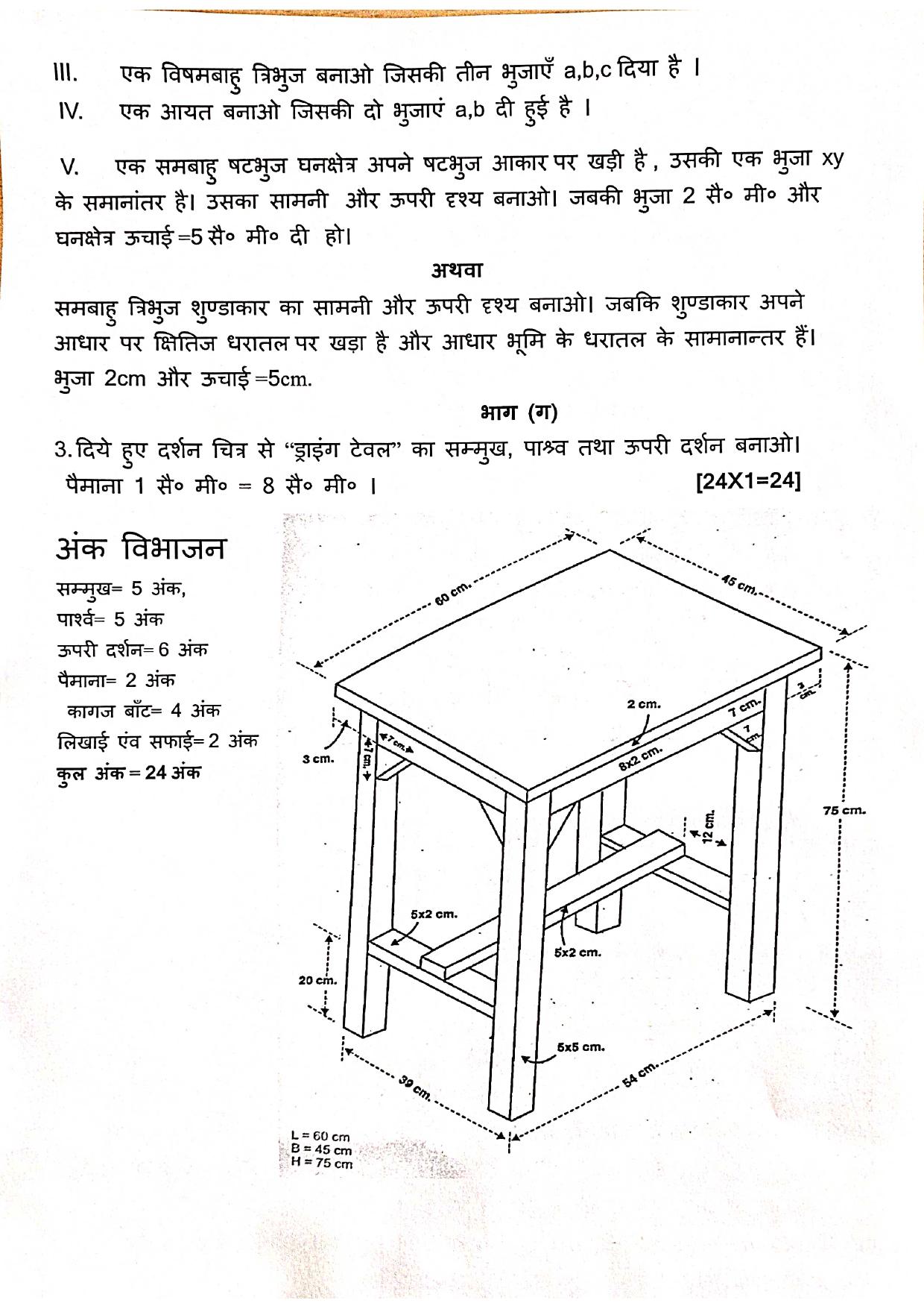 HPBOSE Class 9th Arts Sample Question Papers 2025 - Page 3