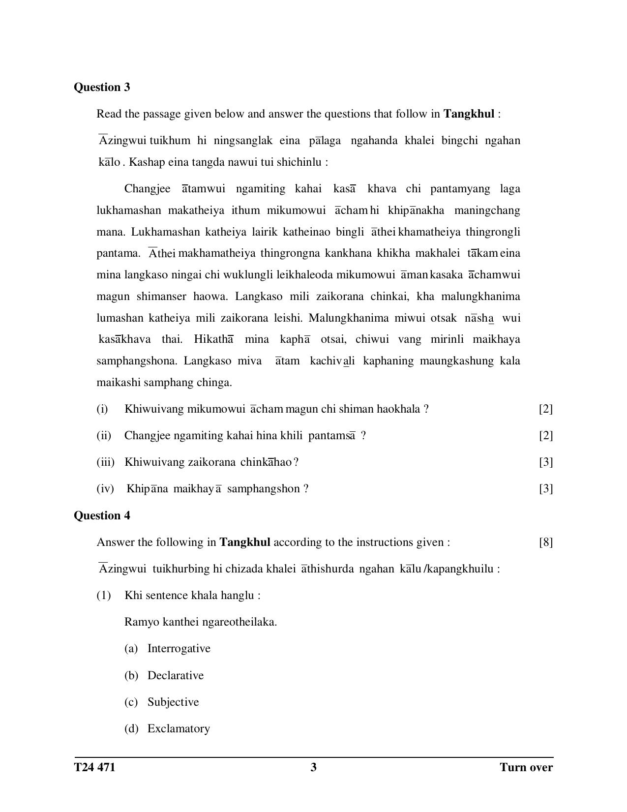 ICSE Class 10 Tangkhul 2024 Question Paper - Page 3