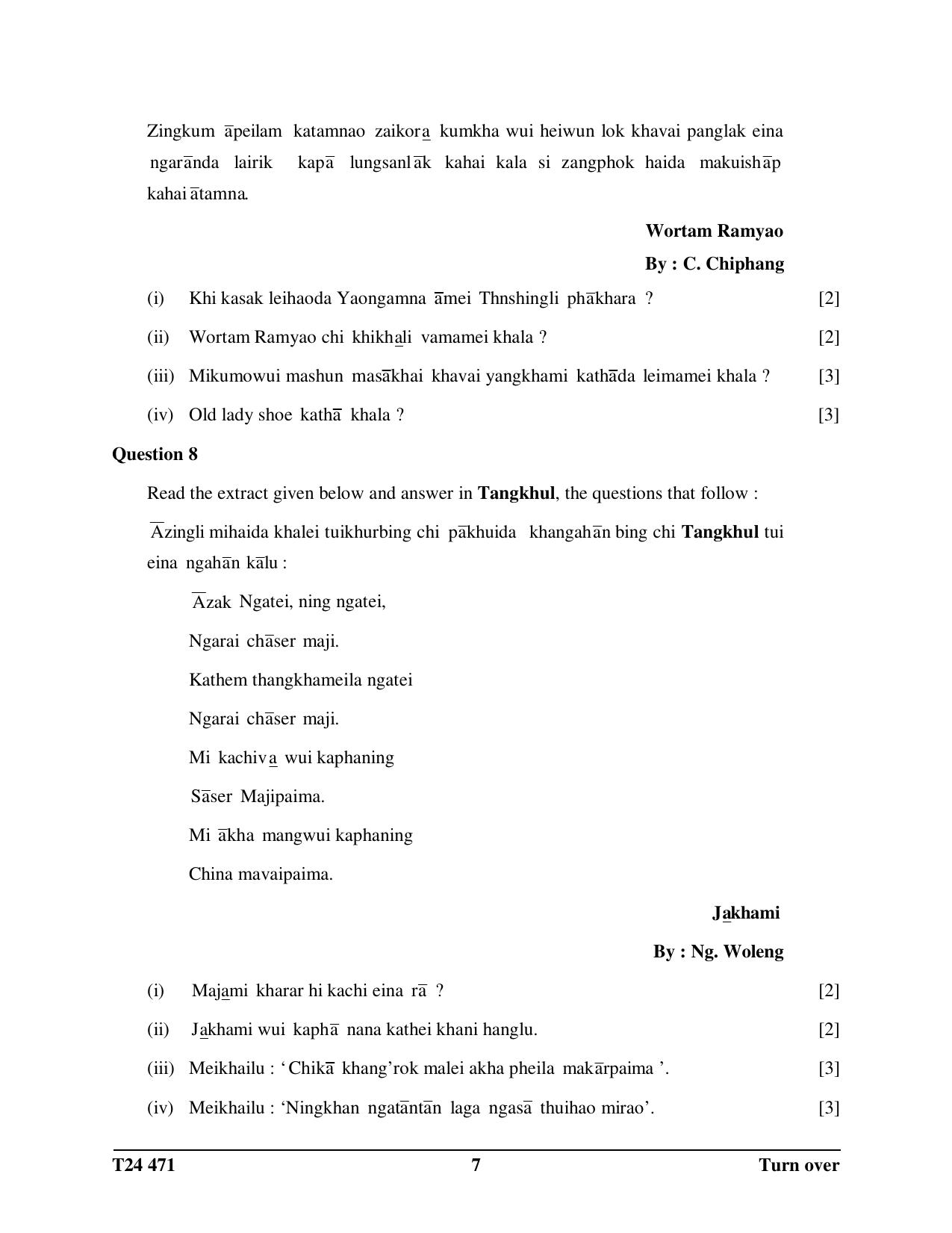 ICSE Class 10 Tangkhul 2024 Question Paper - Page 7