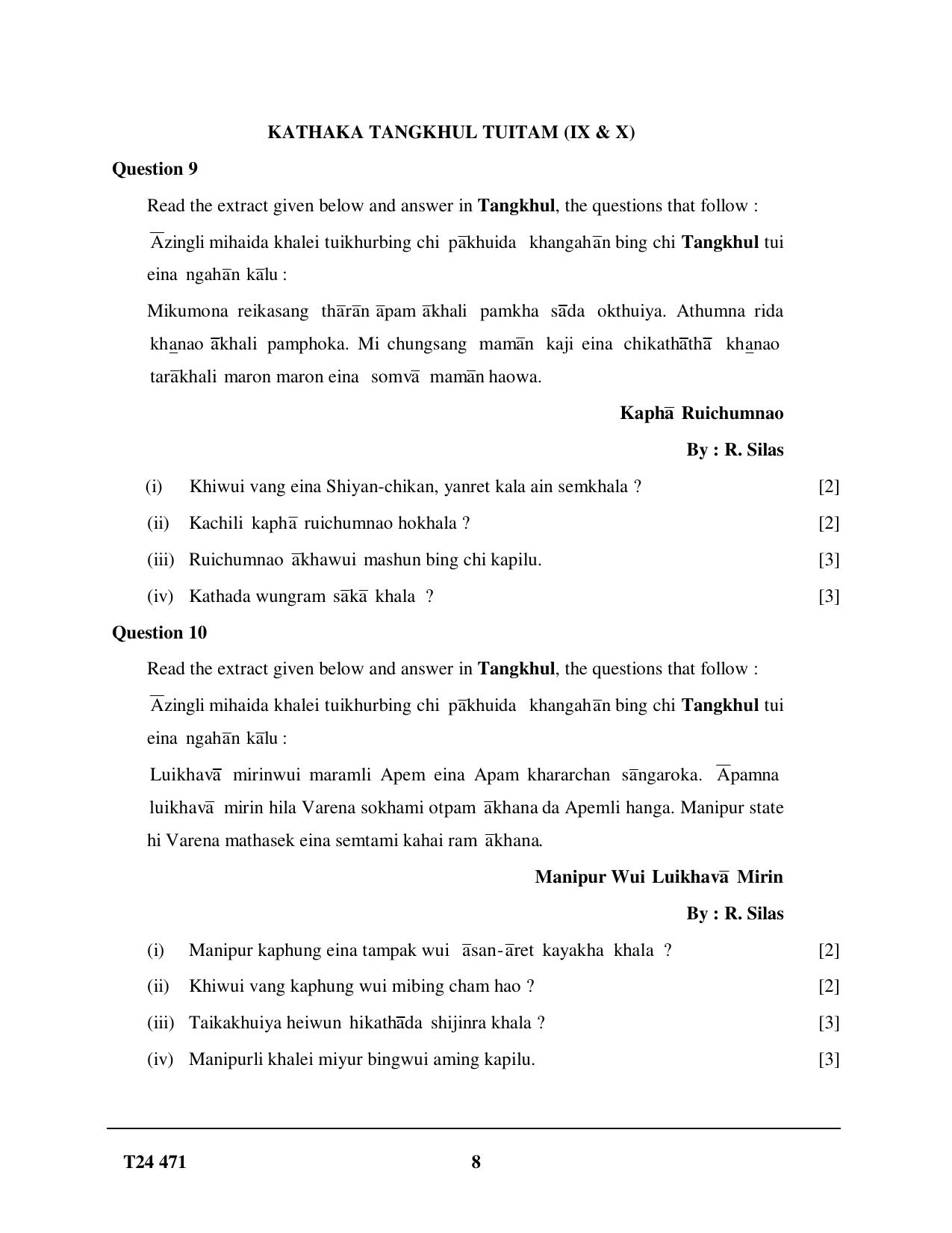 ICSE Class 10 Tangkhul 2024 Question Paper - Page 8