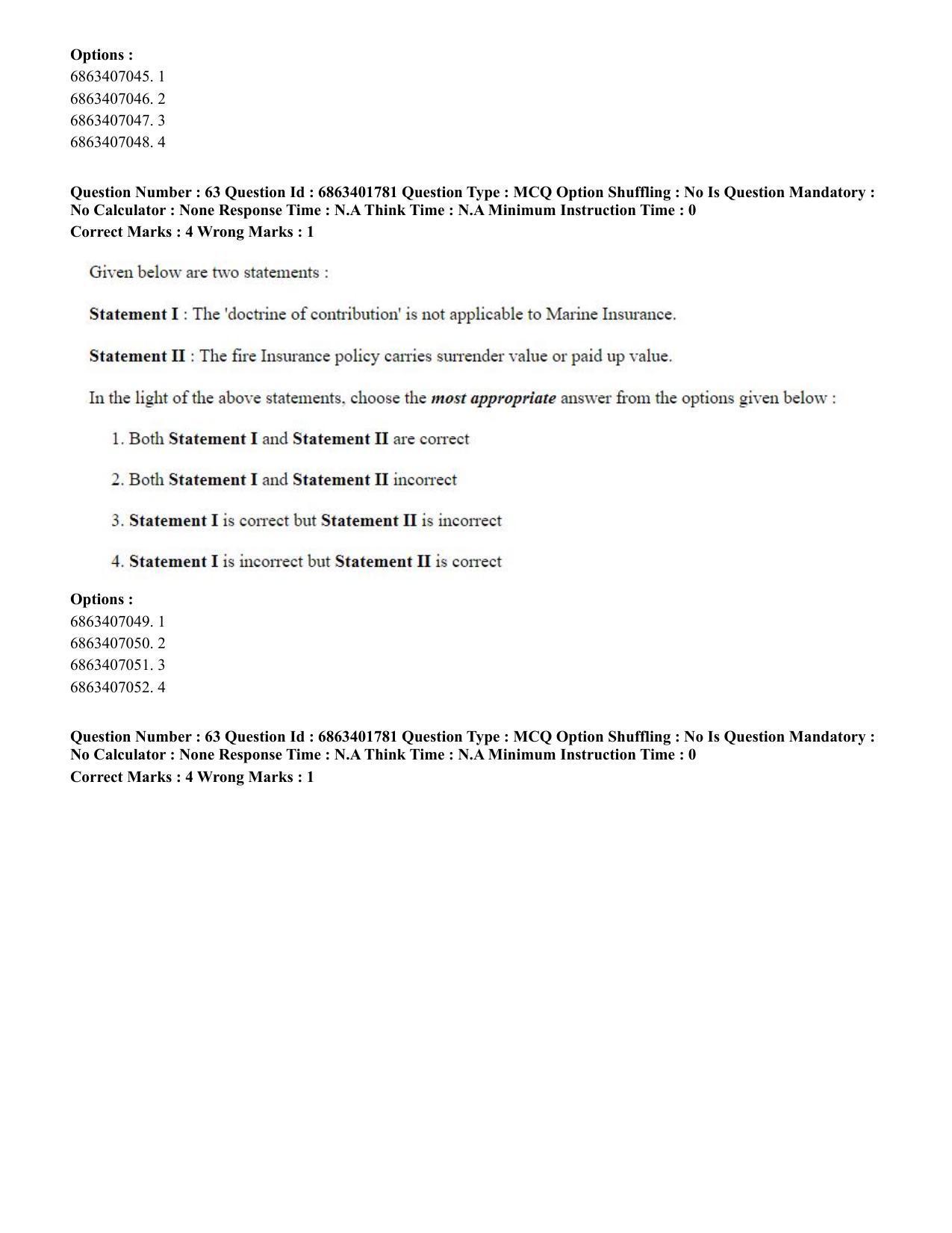 CUET PG 2023: COQP08 – Commerce (Eng.) - Shift 2 (5-06-2023) Question Paper - Page 66