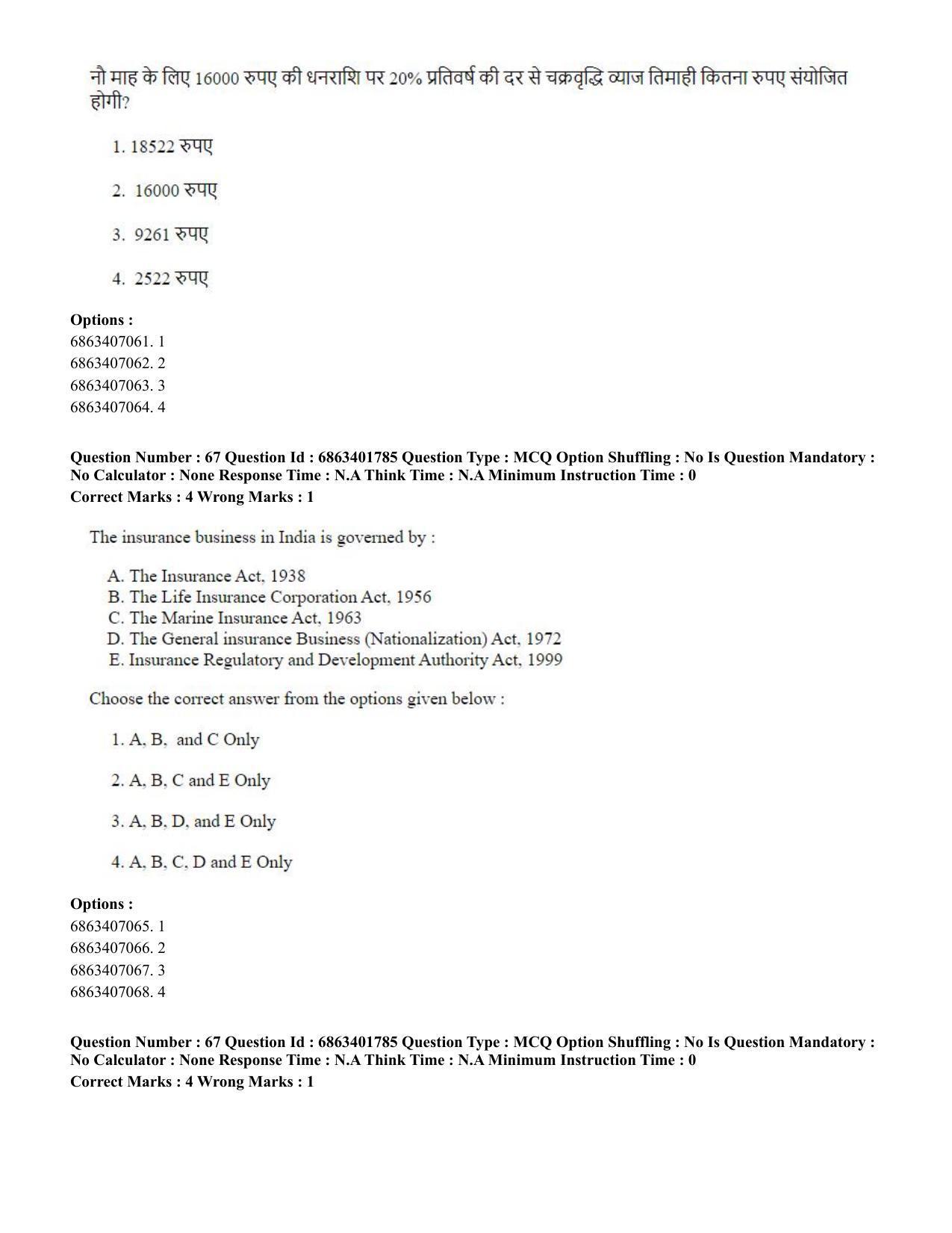 CUET PG 2023: COQP08 – Commerce (Eng.) - Shift 2 (5-06-2023) Question Paper - Page 70