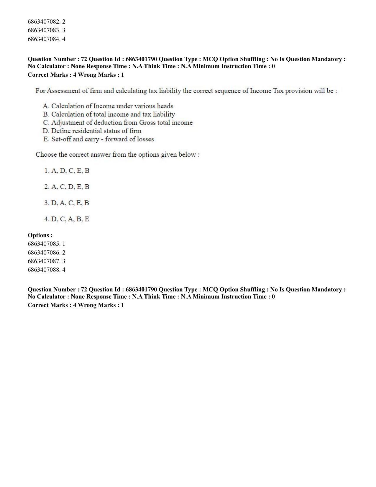 CUET PG 2023: COQP08 – Commerce (Eng.) - Shift 2 (5-06-2023) Question Paper - Page 75