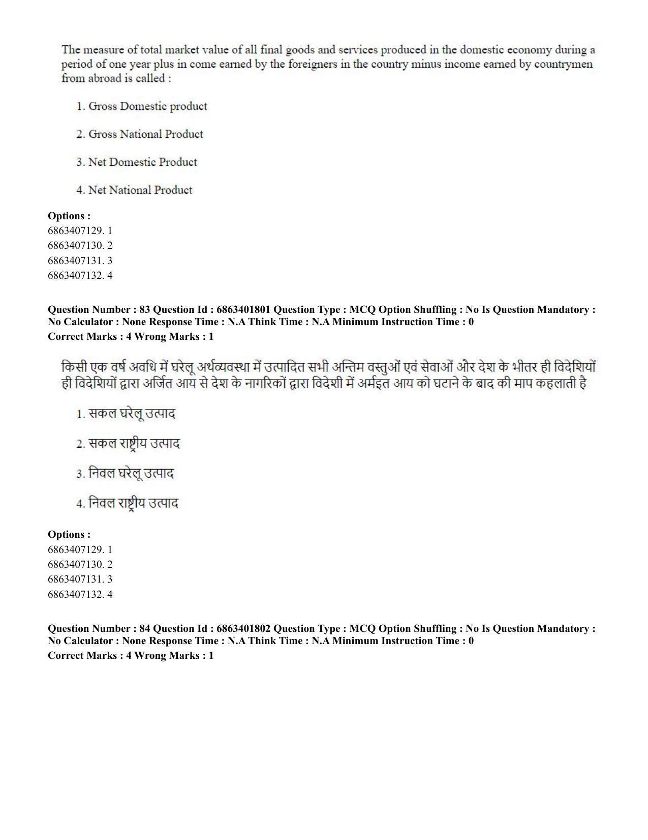 CUET PG 2023: COQP08 – Commerce (Eng.) - Shift 2 (5-06-2023) Question Paper - Page 87