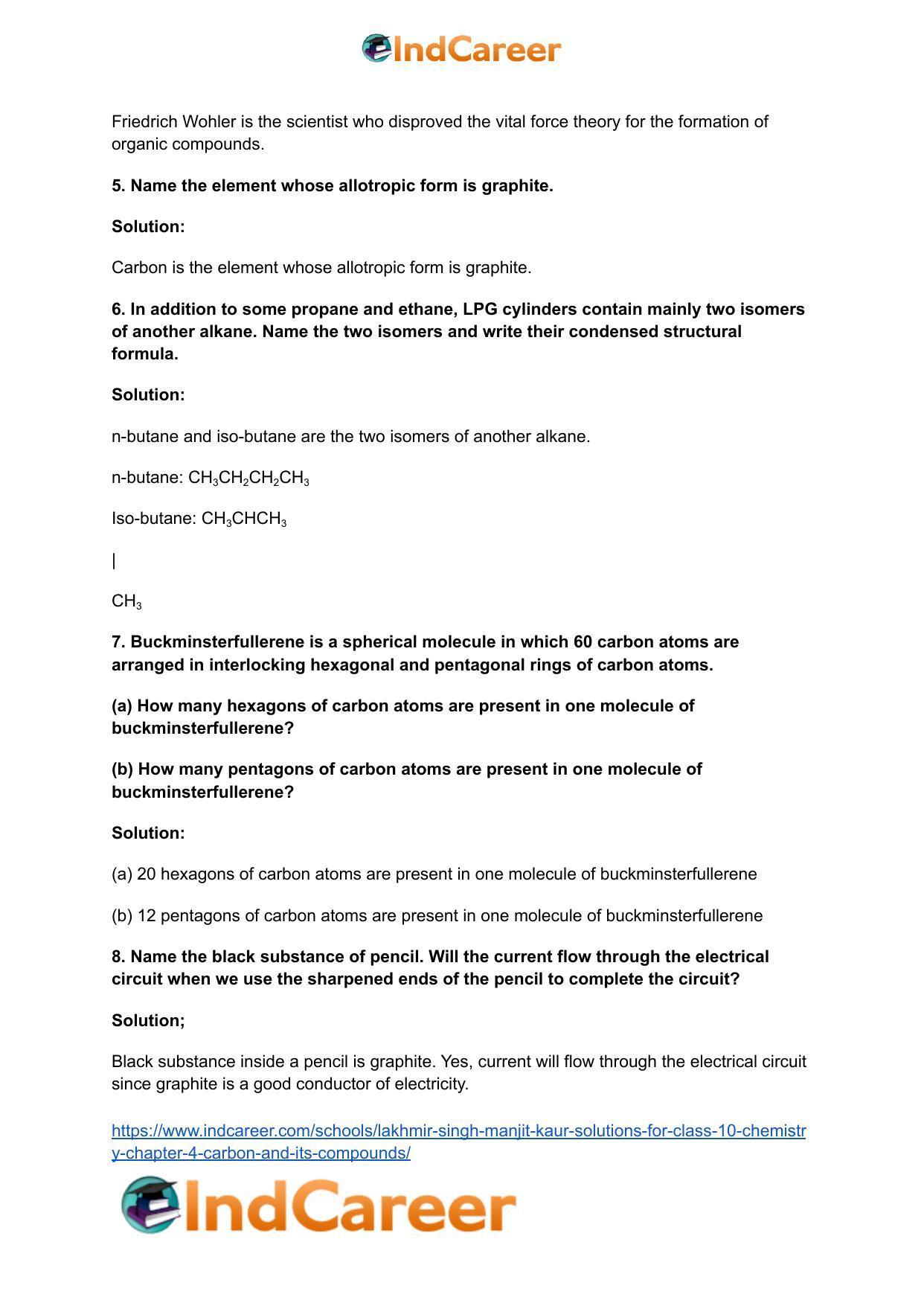 Lakhmir Singh Manjit Kaur  Solutions for Class 10 Chemistry: Chapter 4- Carbon And Its Compounds - Page 3
