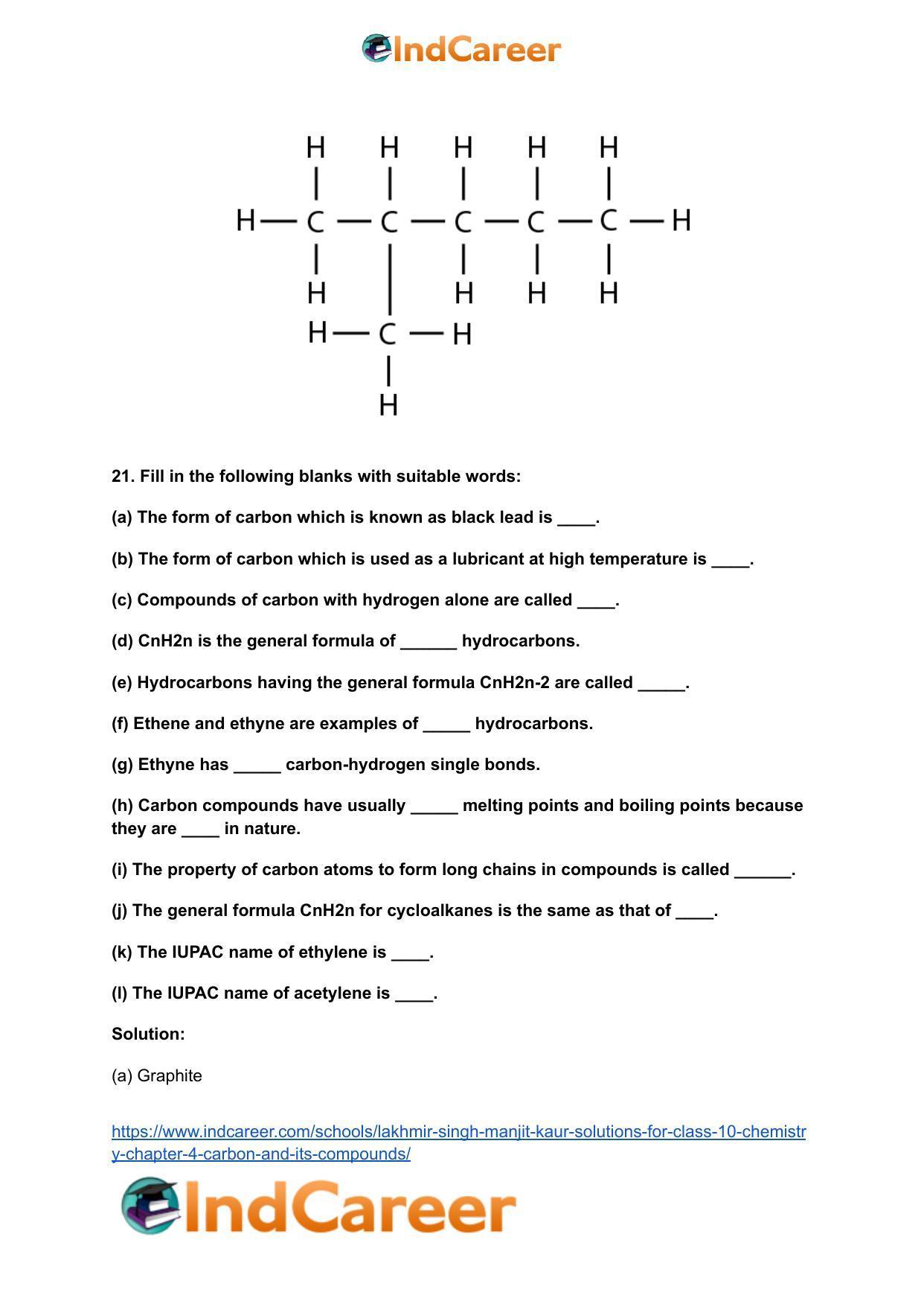 Lakhmir Singh Manjit Kaur  Solutions for Class 10 Chemistry: Chapter 4- Carbon And Its Compounds - Page 8
