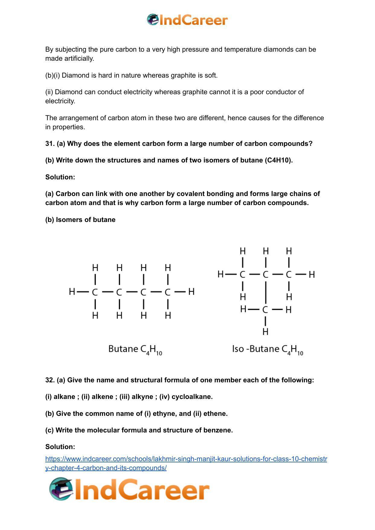 Lakhmir Singh Manjit Kaur  Solutions for Class 10 Chemistry: Chapter 4- Carbon And Its Compounds - Page 14