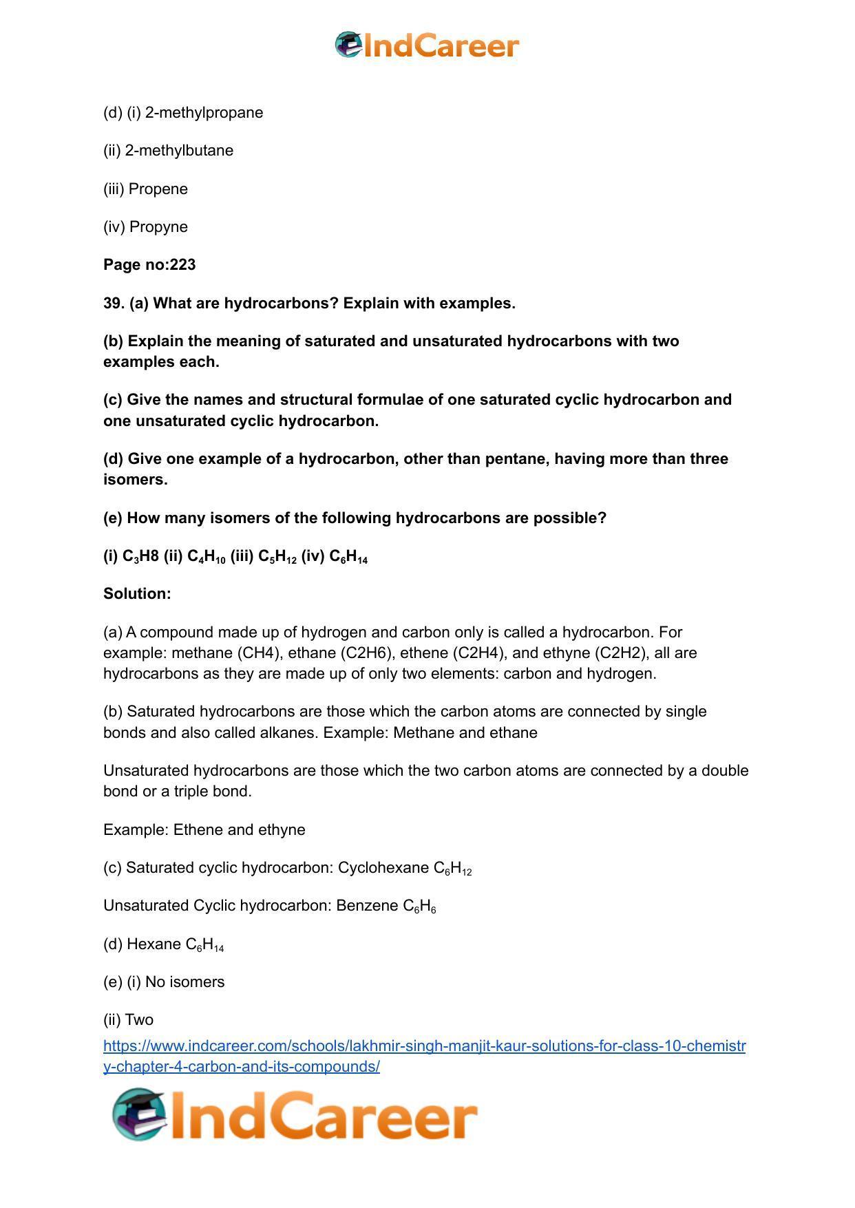 Lakhmir Singh Manjit Kaur  Solutions for Class 10 Chemistry: Chapter 4- Carbon And Its Compounds - Page 21
