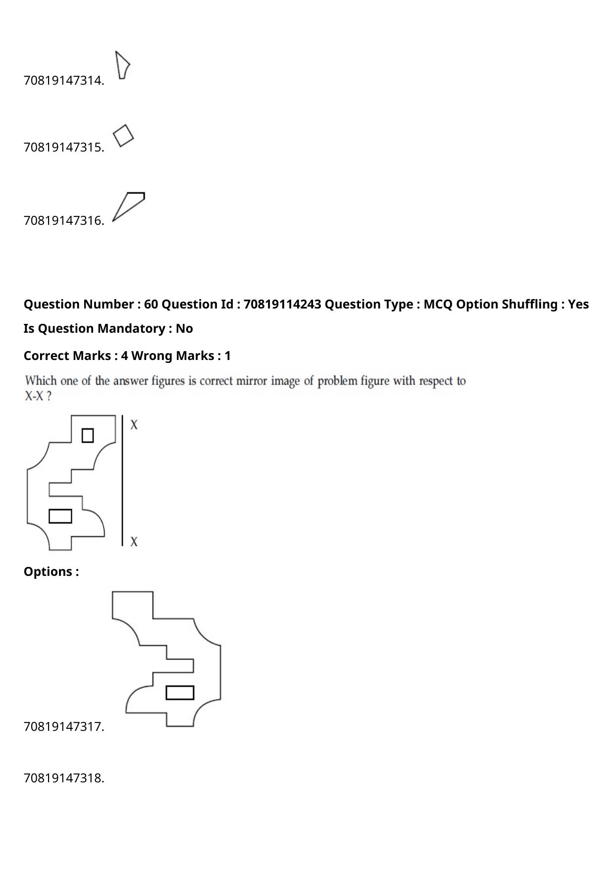 JEE Mains 2021: B.Arch Punjabi (Shift 2) 23-02-2021 Question Paper - Page 70