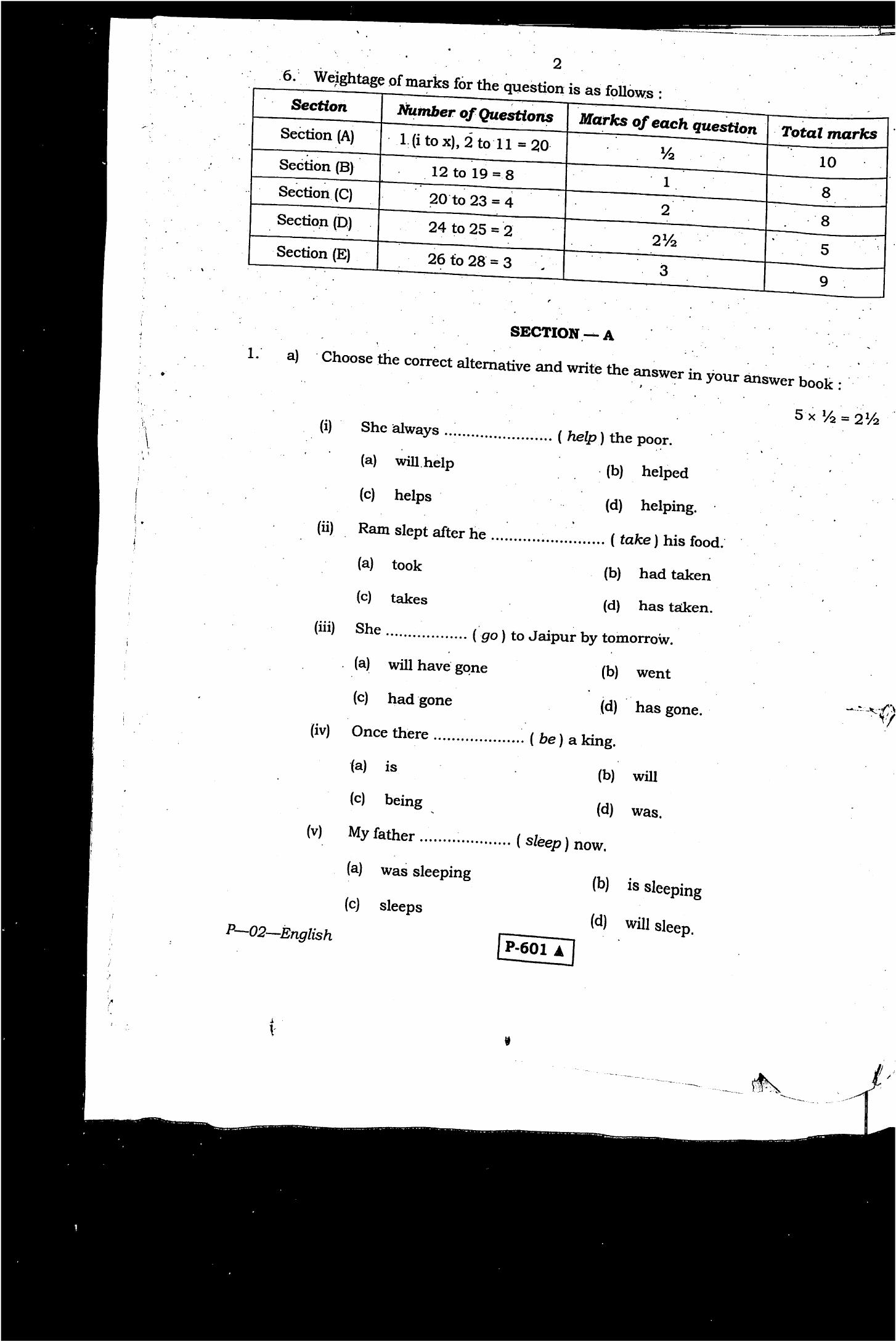 RBSE 2021 English Praveshika Question Paper - Page 3