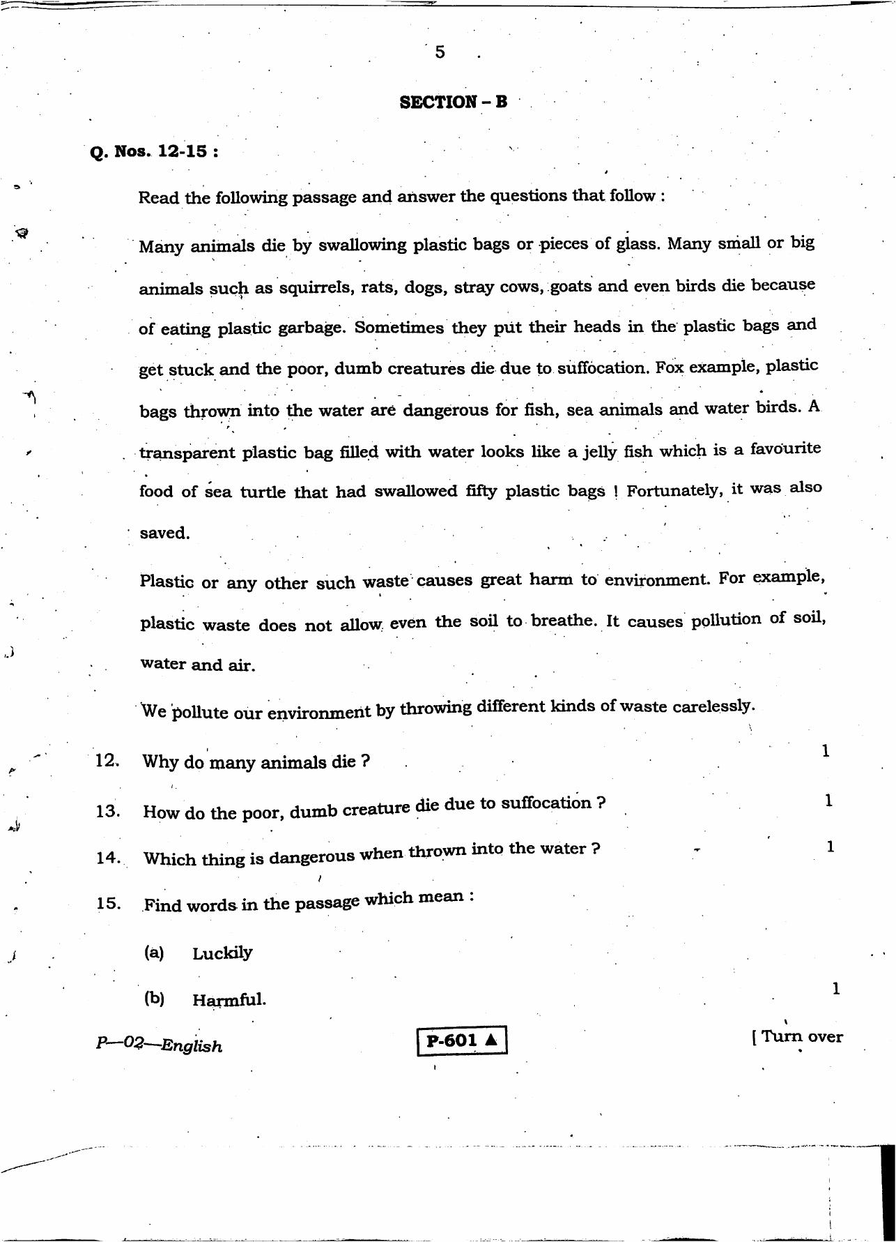 RBSE 2021 English Praveshika Question Paper - Page 6