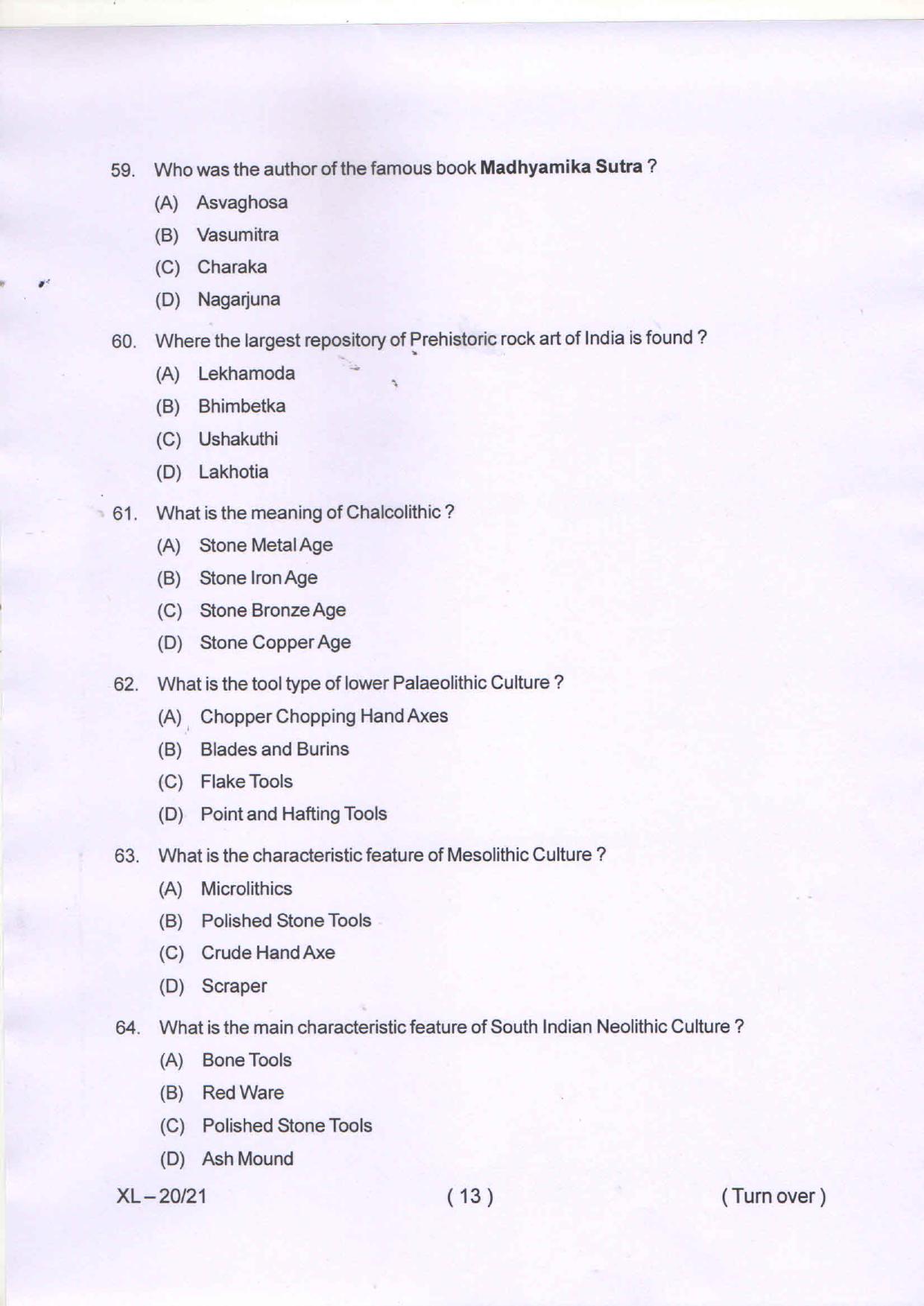 Odisha CPET HISTORY 2020 Question Paper - Page 13