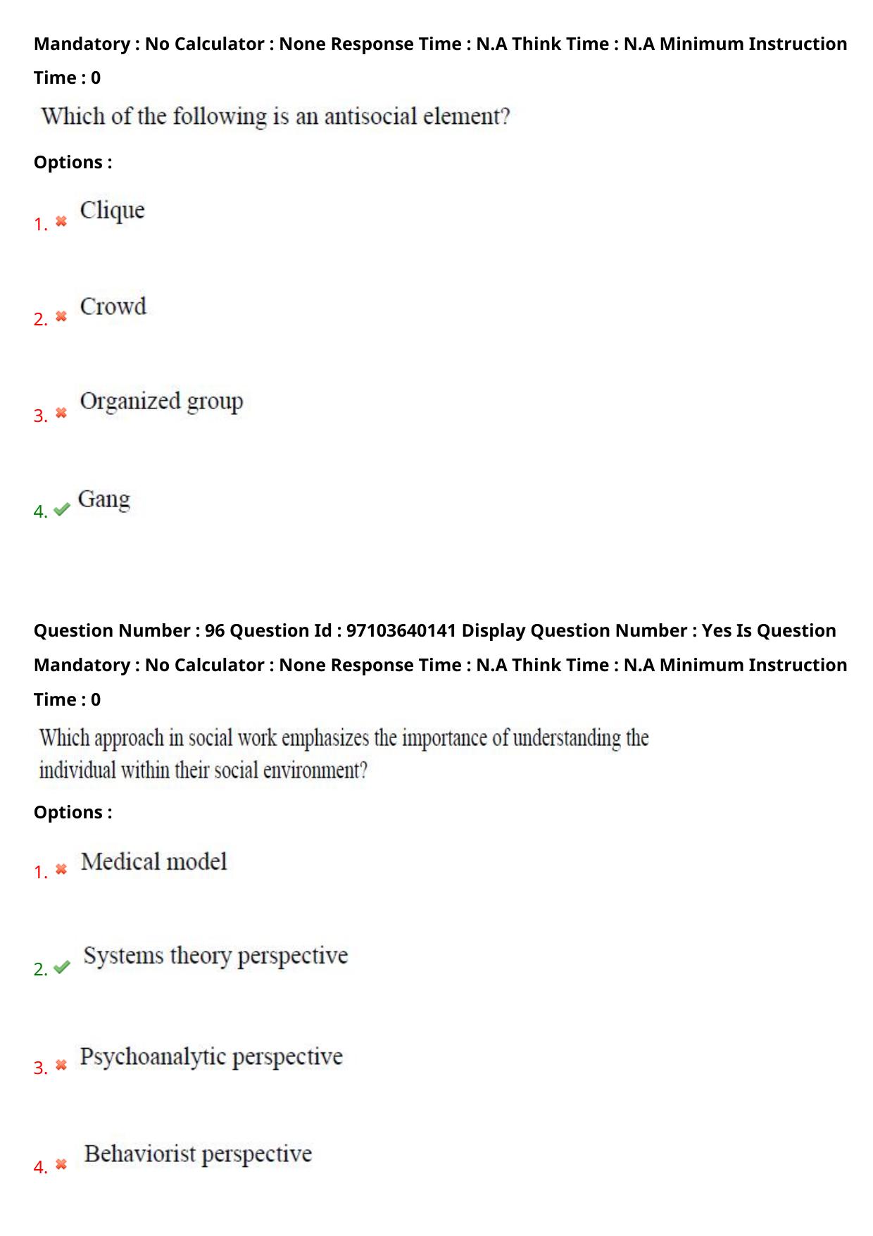 AP RCET 2024 Social Work (05-05-2024 (Sunday) Session-I) - Page 57
