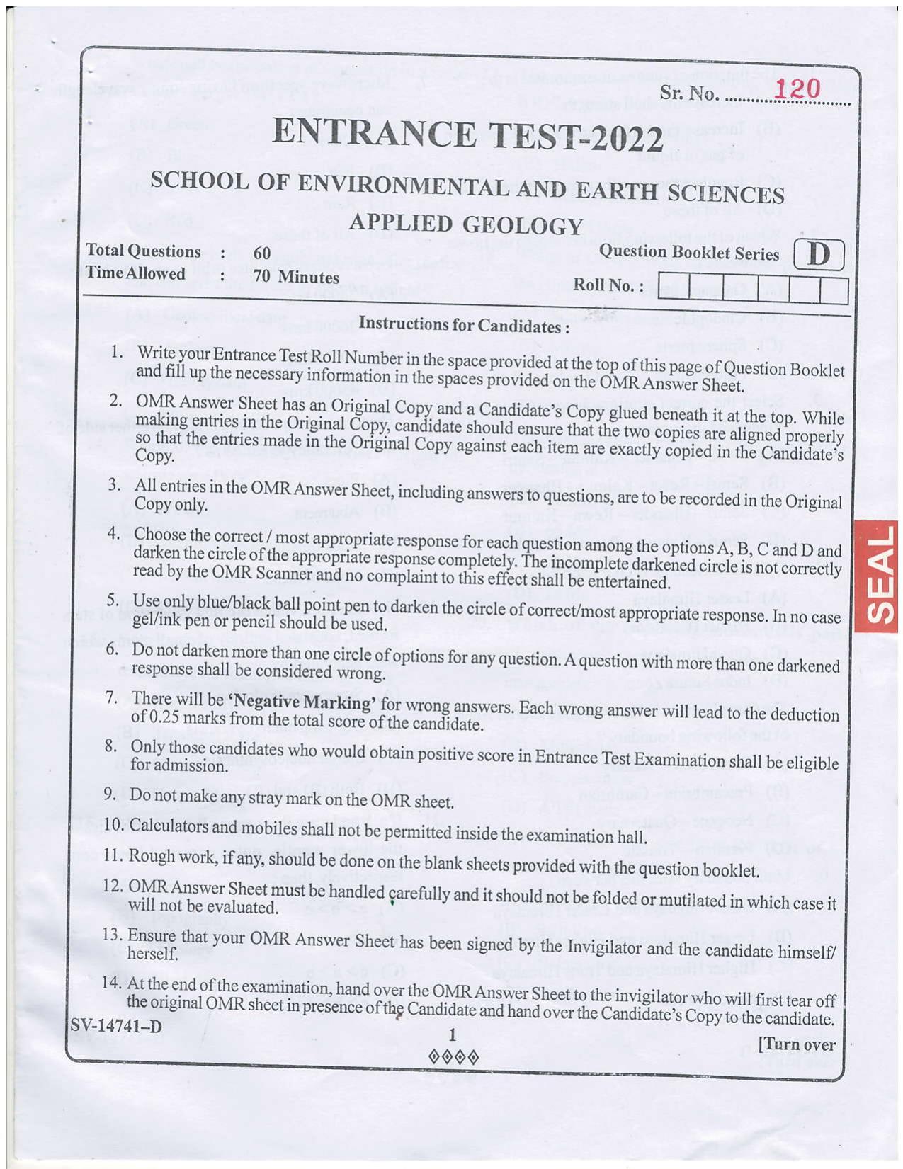 KUET 2023 M.Sc. Geology Question Paper - Page 9