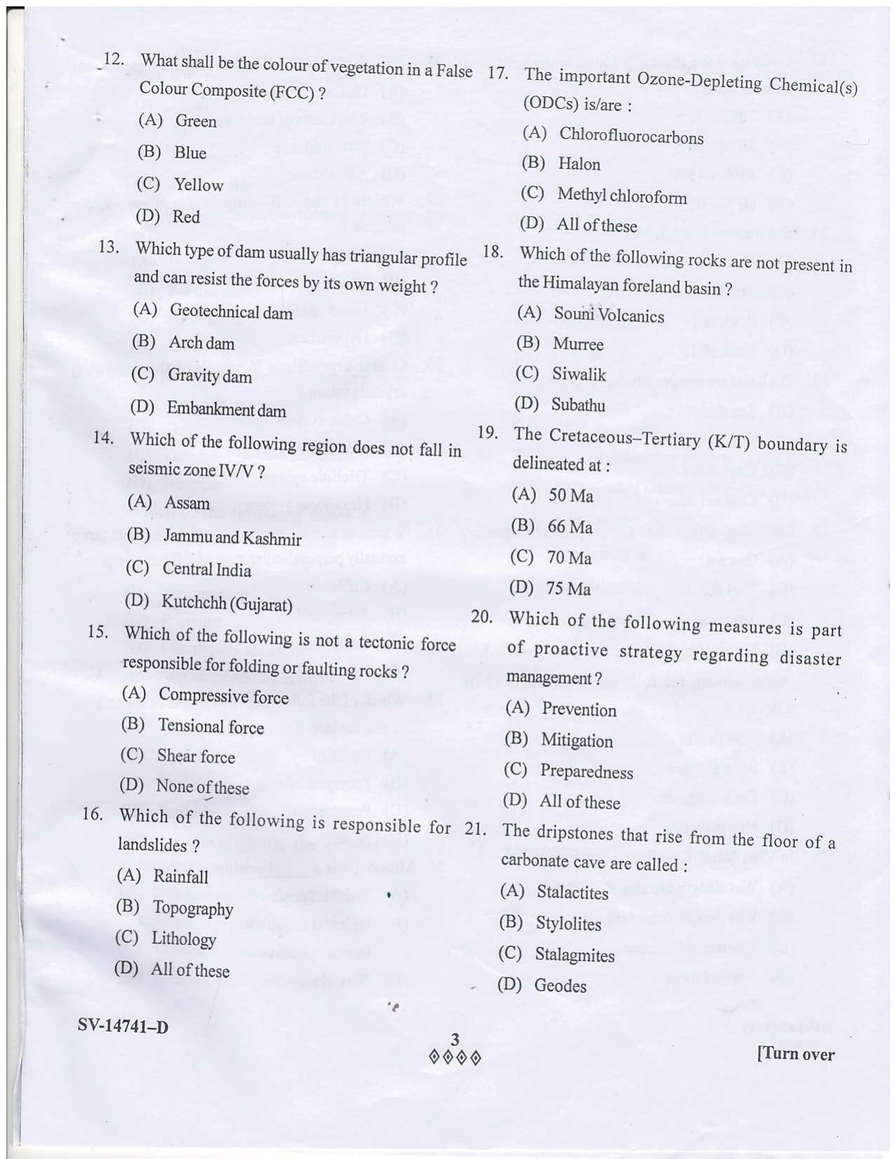 KUET 2023 M.Sc. Geology Question Paper - Page 11