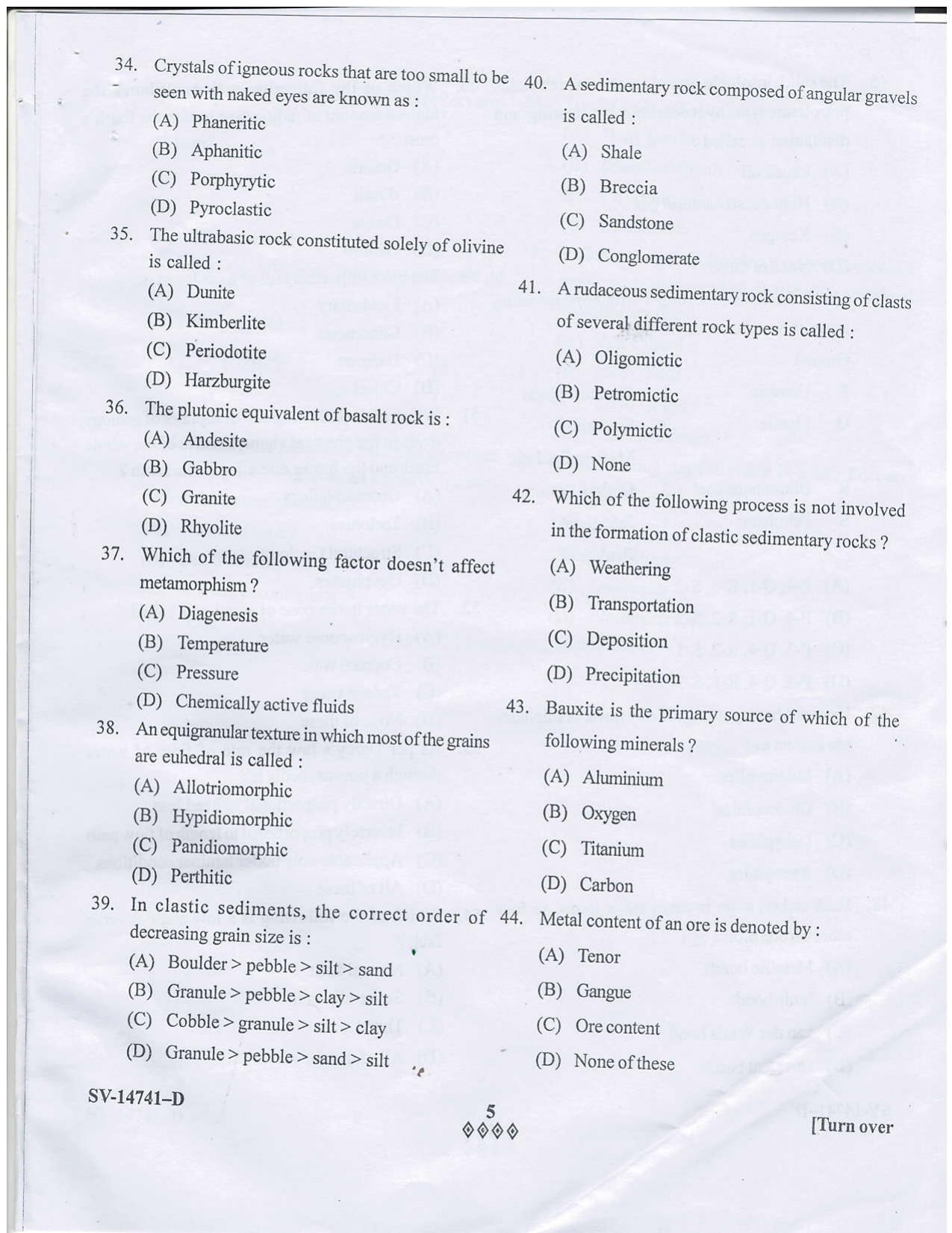 KUET 2023 M.Sc. Geology Question Paper - Page 13