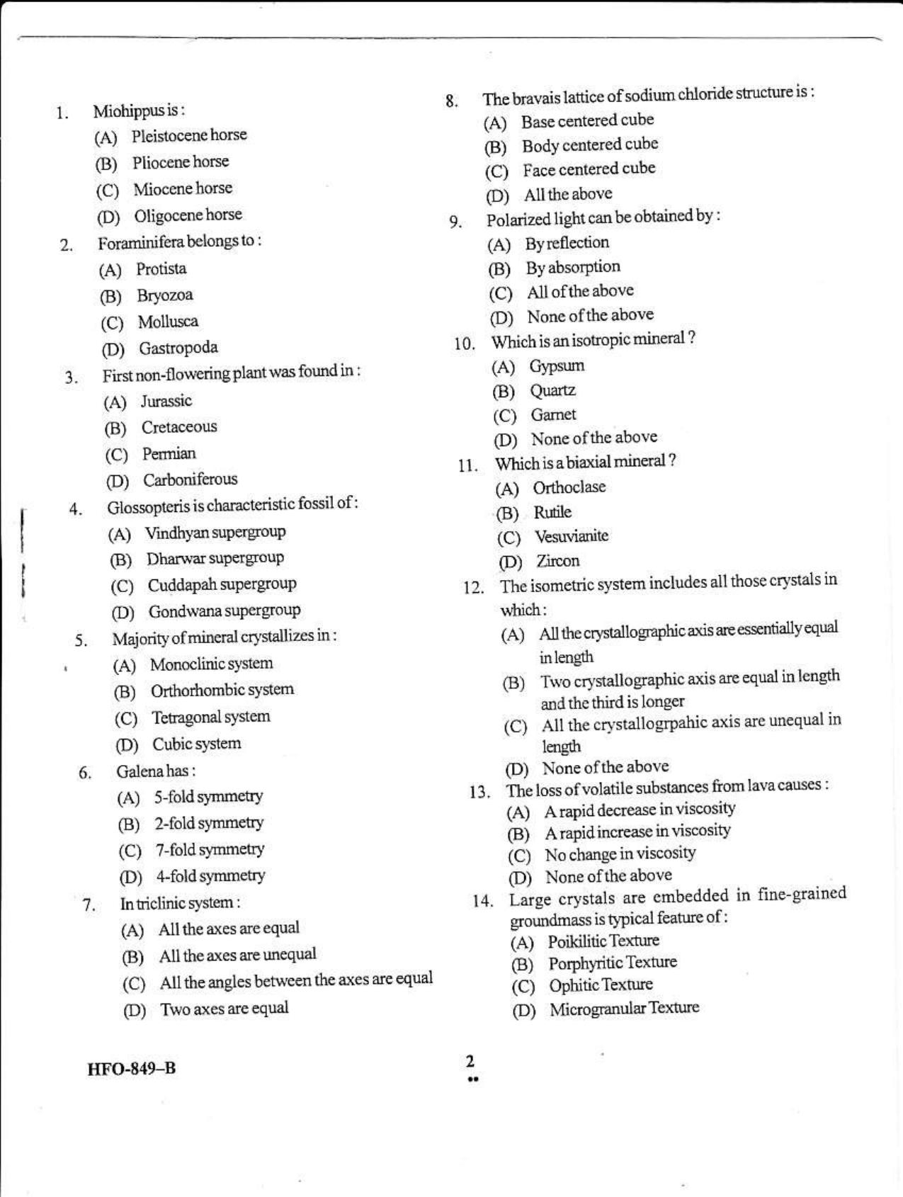 KUET 2023 M.Sc. Geology Question Paper - Page 23