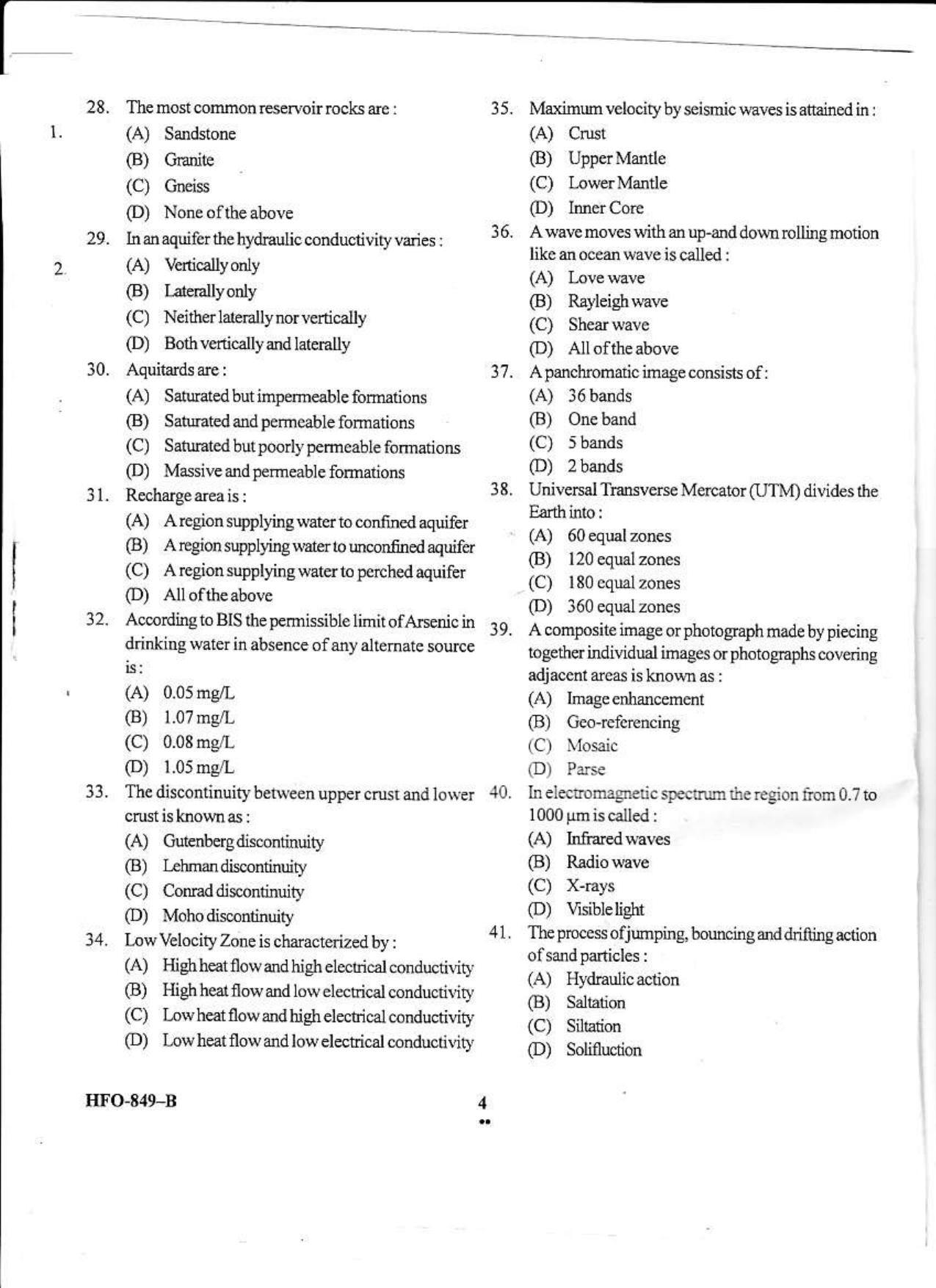 KUET 2023 M.Sc. Geology Question Paper - Page 25