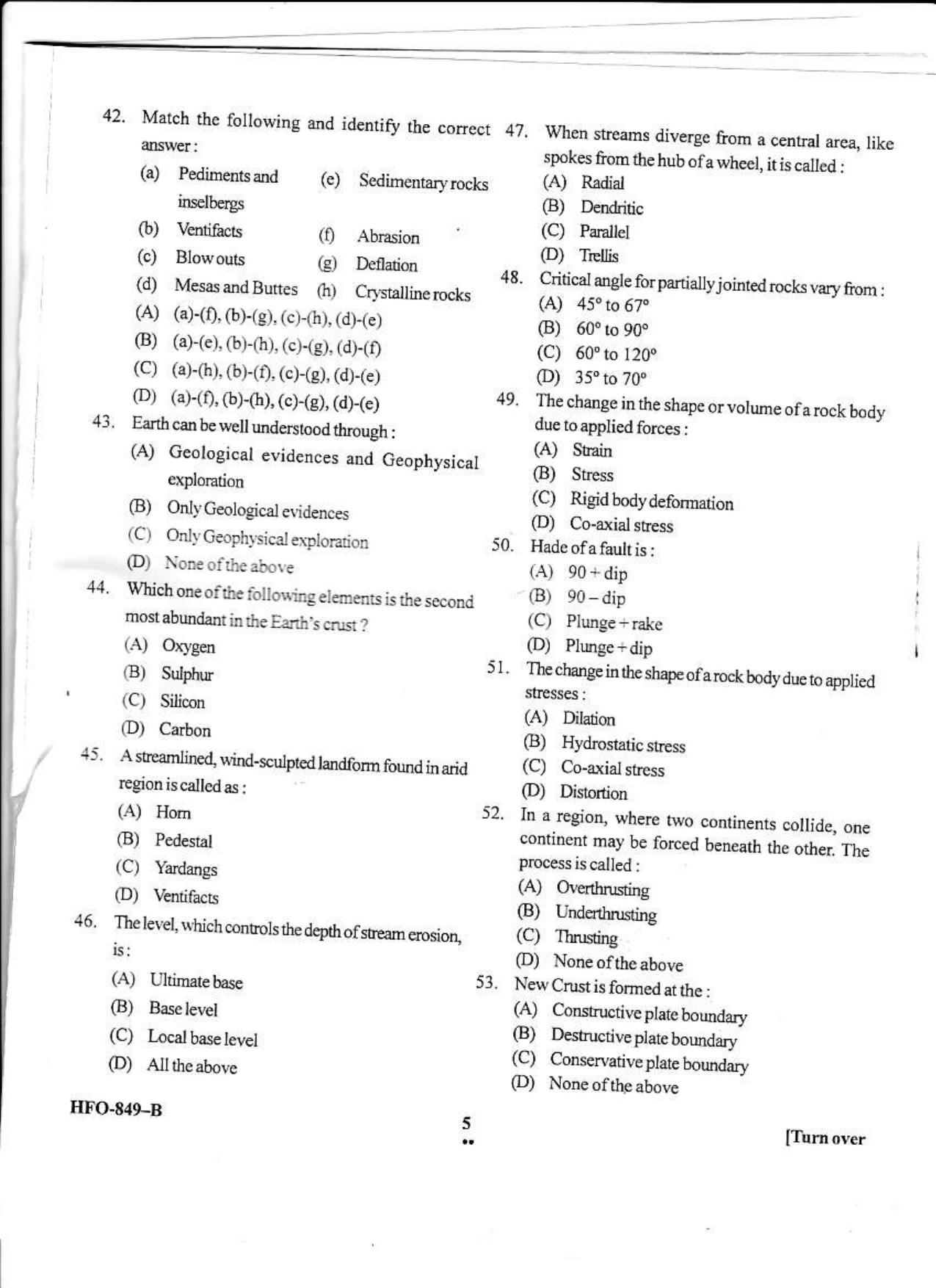 KUET 2023 M.Sc. Geology Question Paper - Page 26