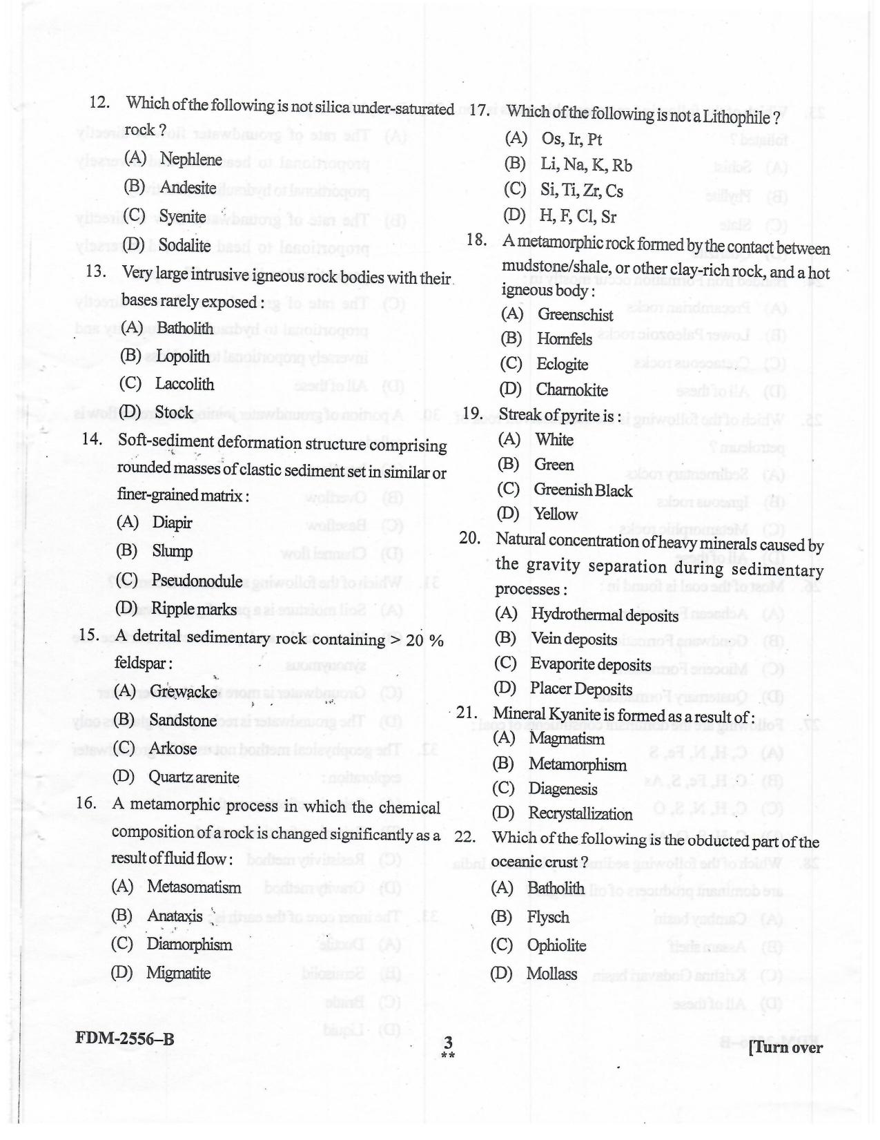 KUET 2023 M.Sc. Geology Question Paper - Page 29