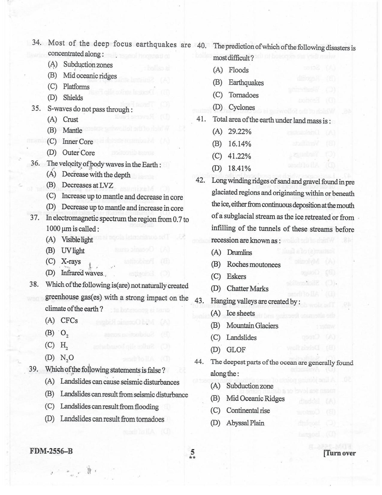 KUET 2023 M.Sc. Geology Question Paper - Page 31