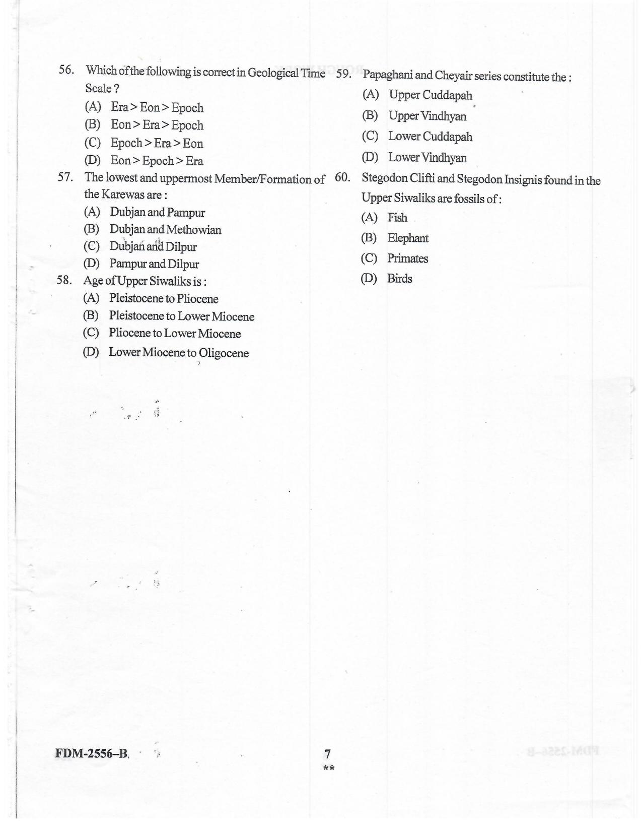 KUET 2023 M.Sc. Geology Question Paper - Page 33