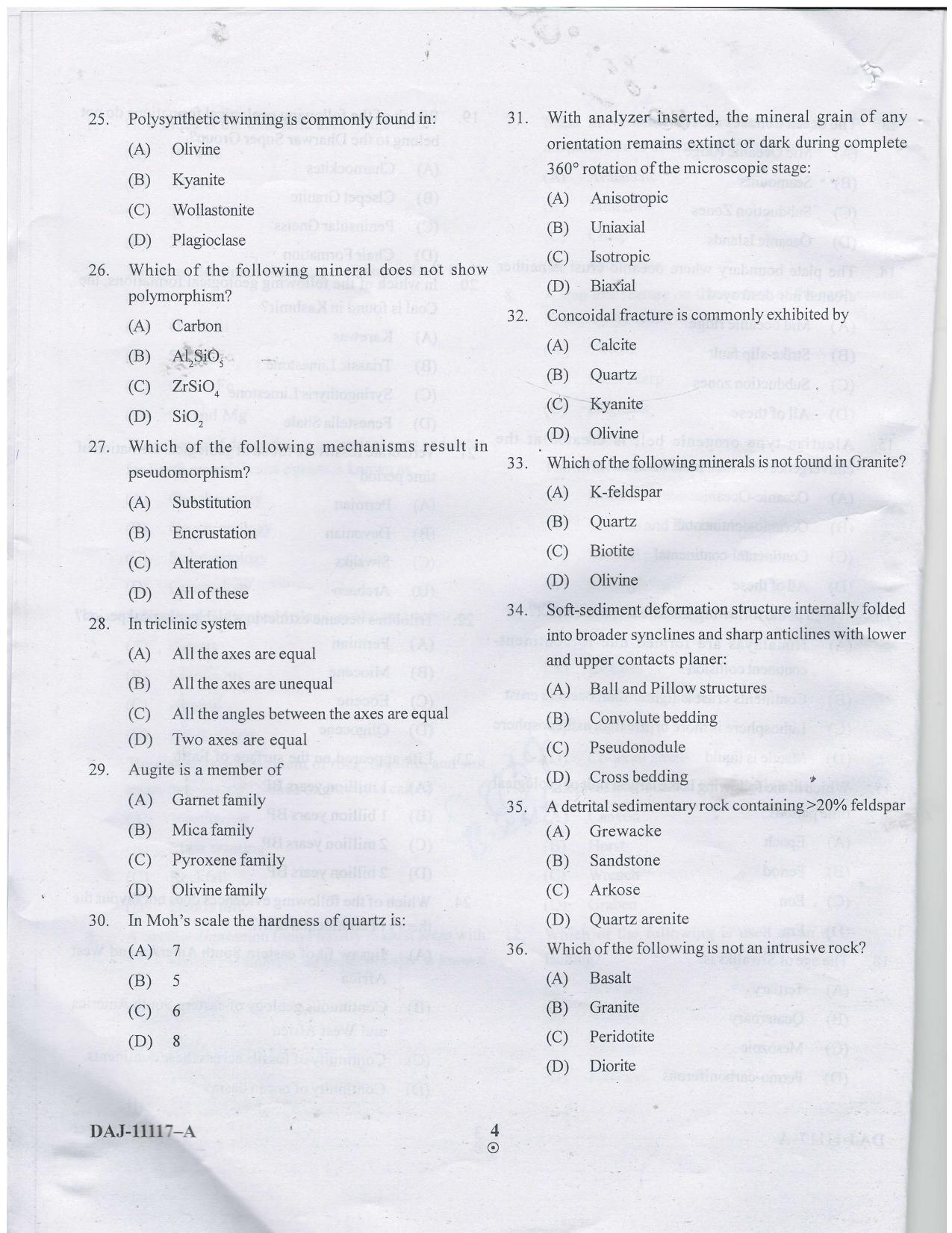 KUET 2023 M.Sc. Geology Question Paper - Page 37