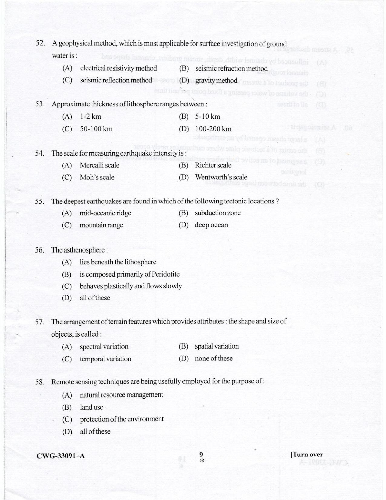 KUET 2023 M.Sc. Geology Question Paper - Page 48