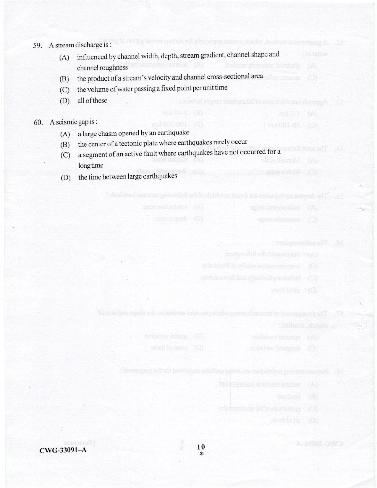 KUET 2023 M.Sc. Geology Question Paper - Page 49
