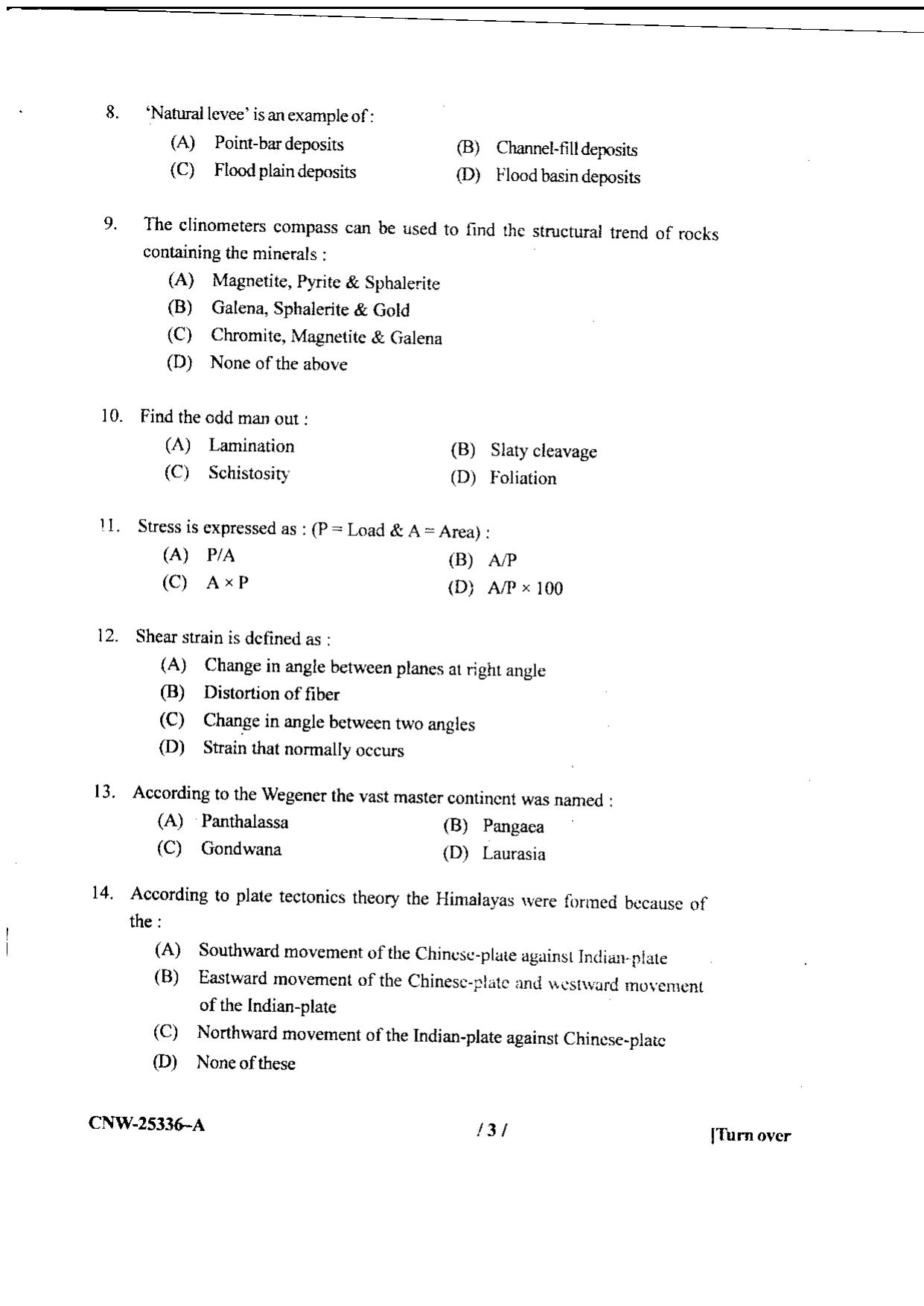 KUET 2023 M.Sc. Geology Question Paper - Page 51